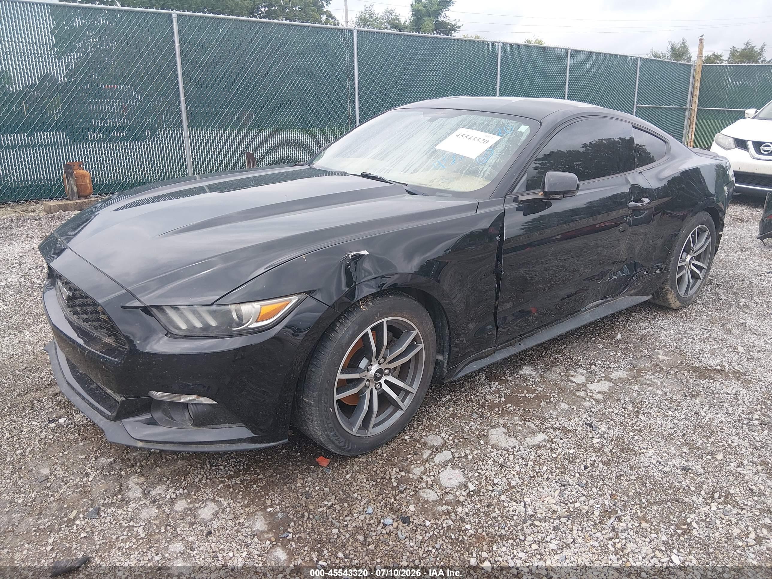 2015 Ford Mustang Ecoboost Black vin: 1FA6P8TH6F5368187