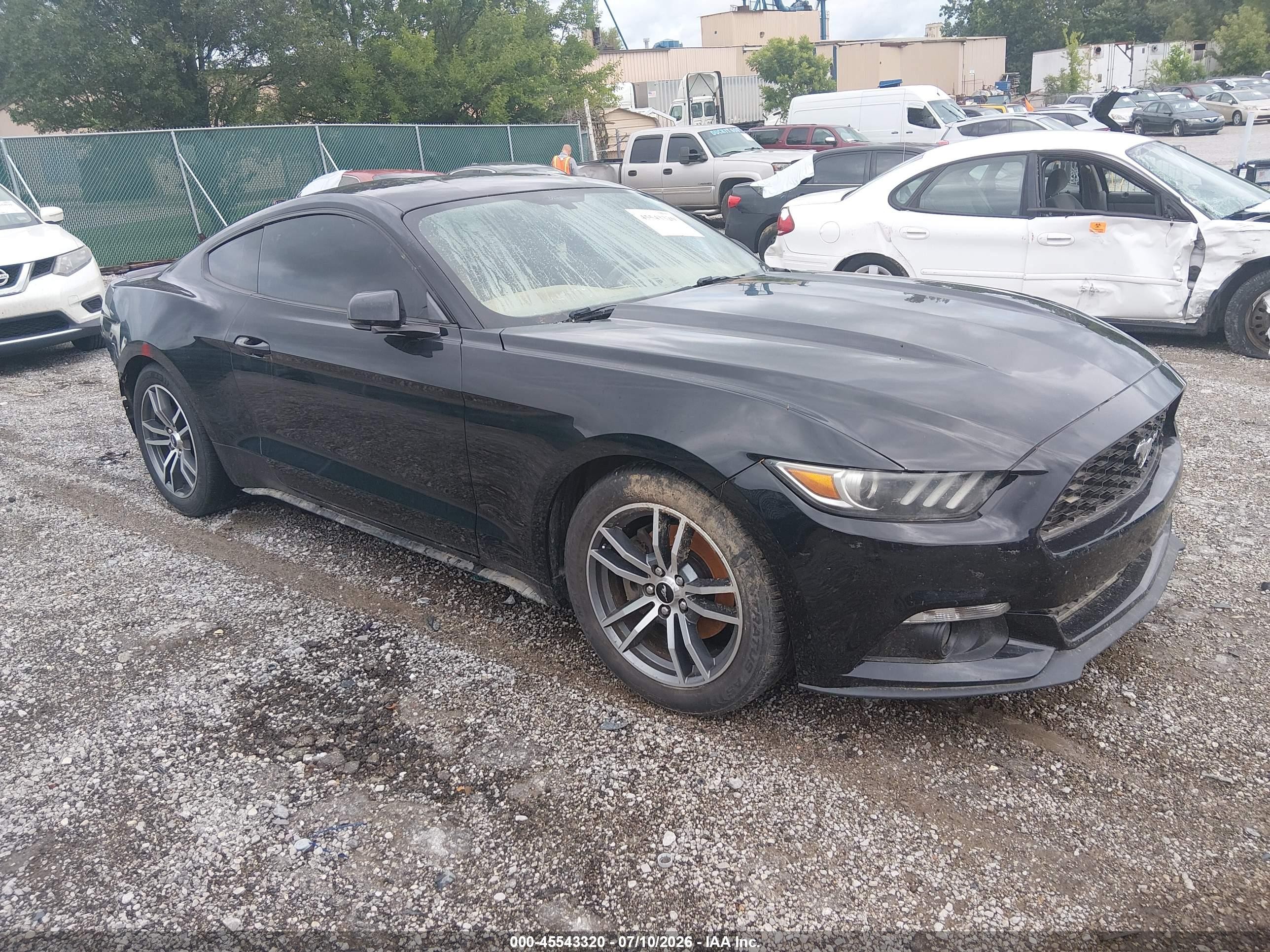 2015 Ford Mustang Ecoboost Black vin: 1FA6P8TH6F5368187