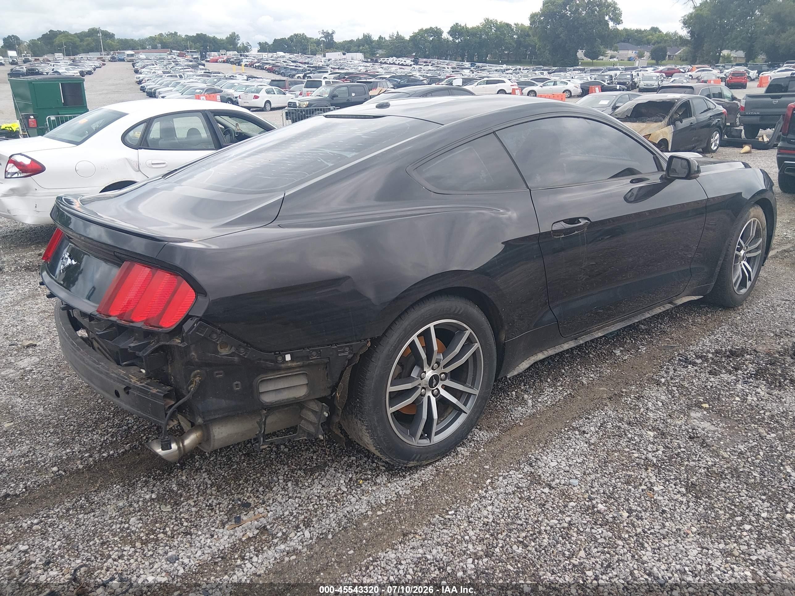 2015 Ford Mustang Ecoboost Black vin: 1FA6P8TH6F5368187
