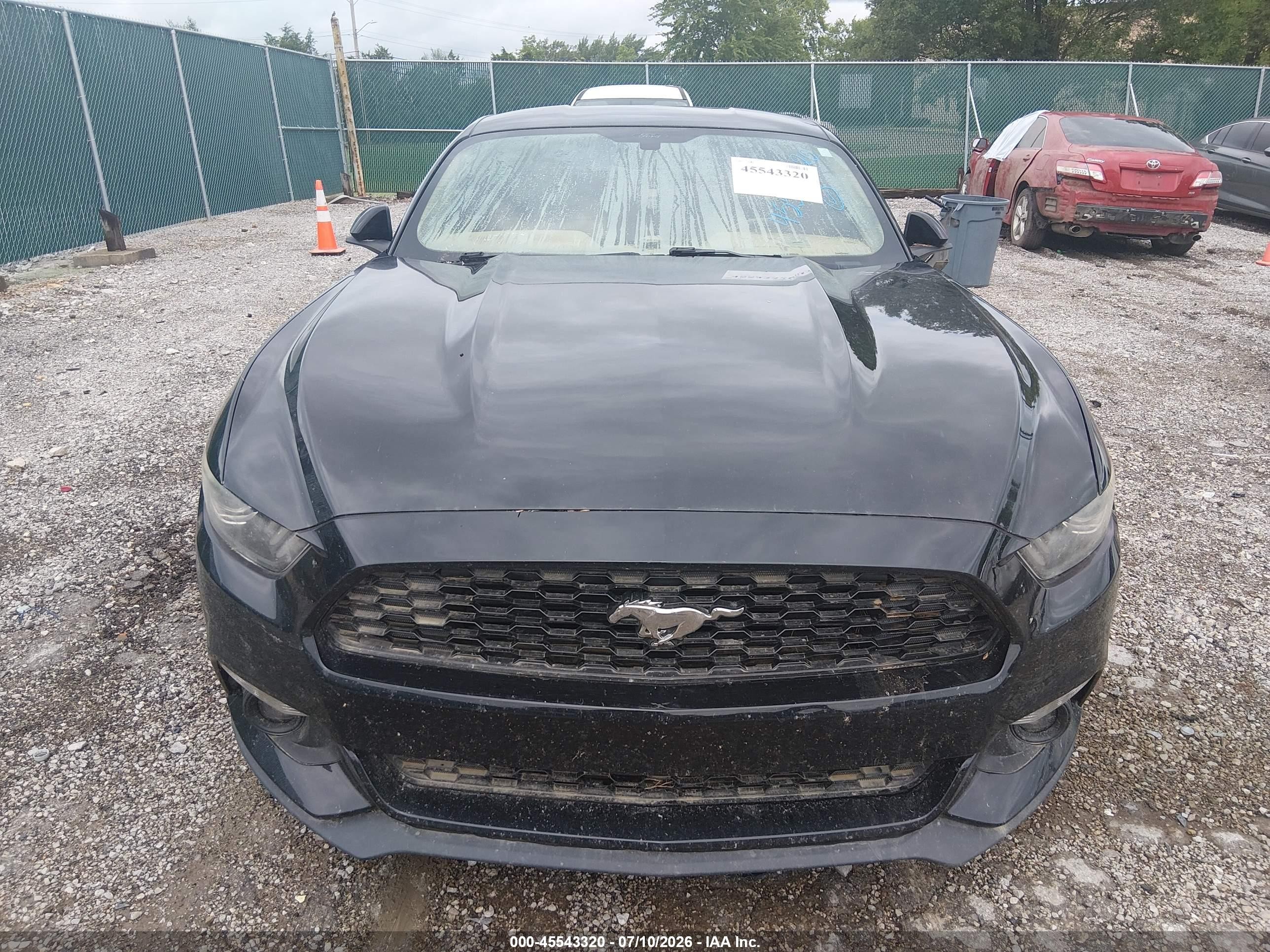 2015 Ford Mustang Ecoboost Black vin: 1FA6P8TH6F5368187
