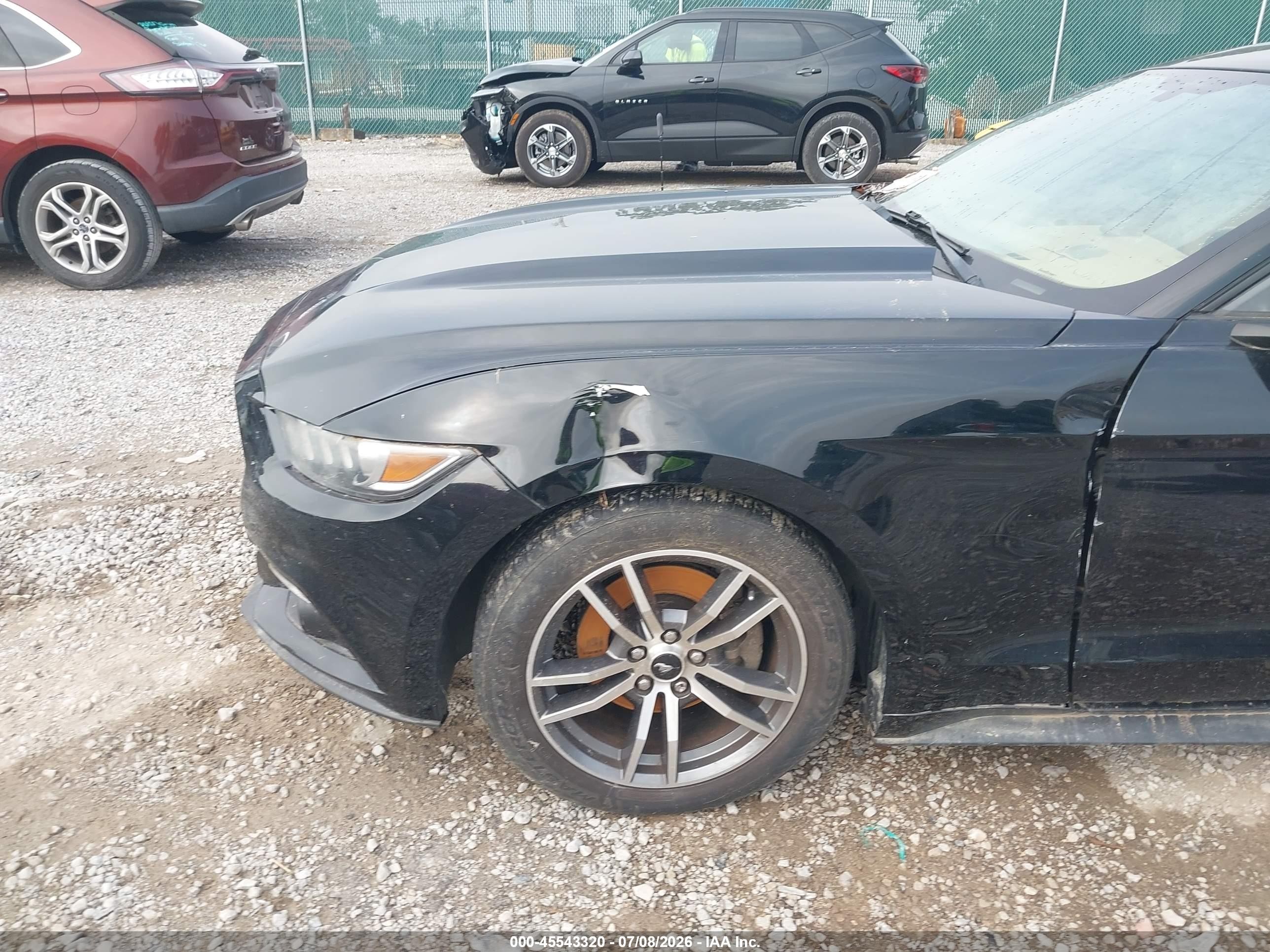 2015 Ford Mustang Ecoboost Black vin: 1FA6P8TH6F5368187
