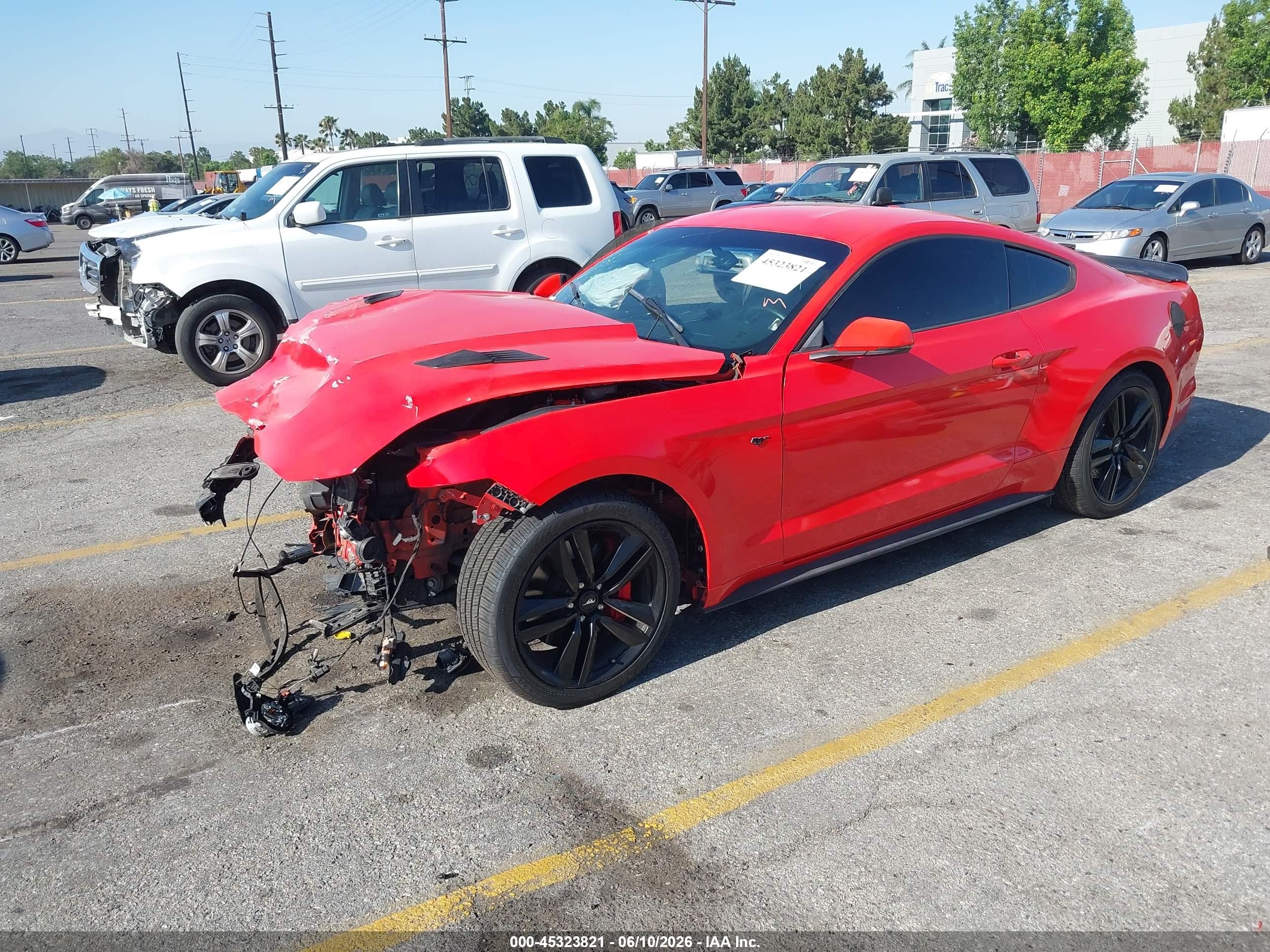 2015 Ford Mustang Ecoboost Orange vin: 1FA6P8TH6F5380579