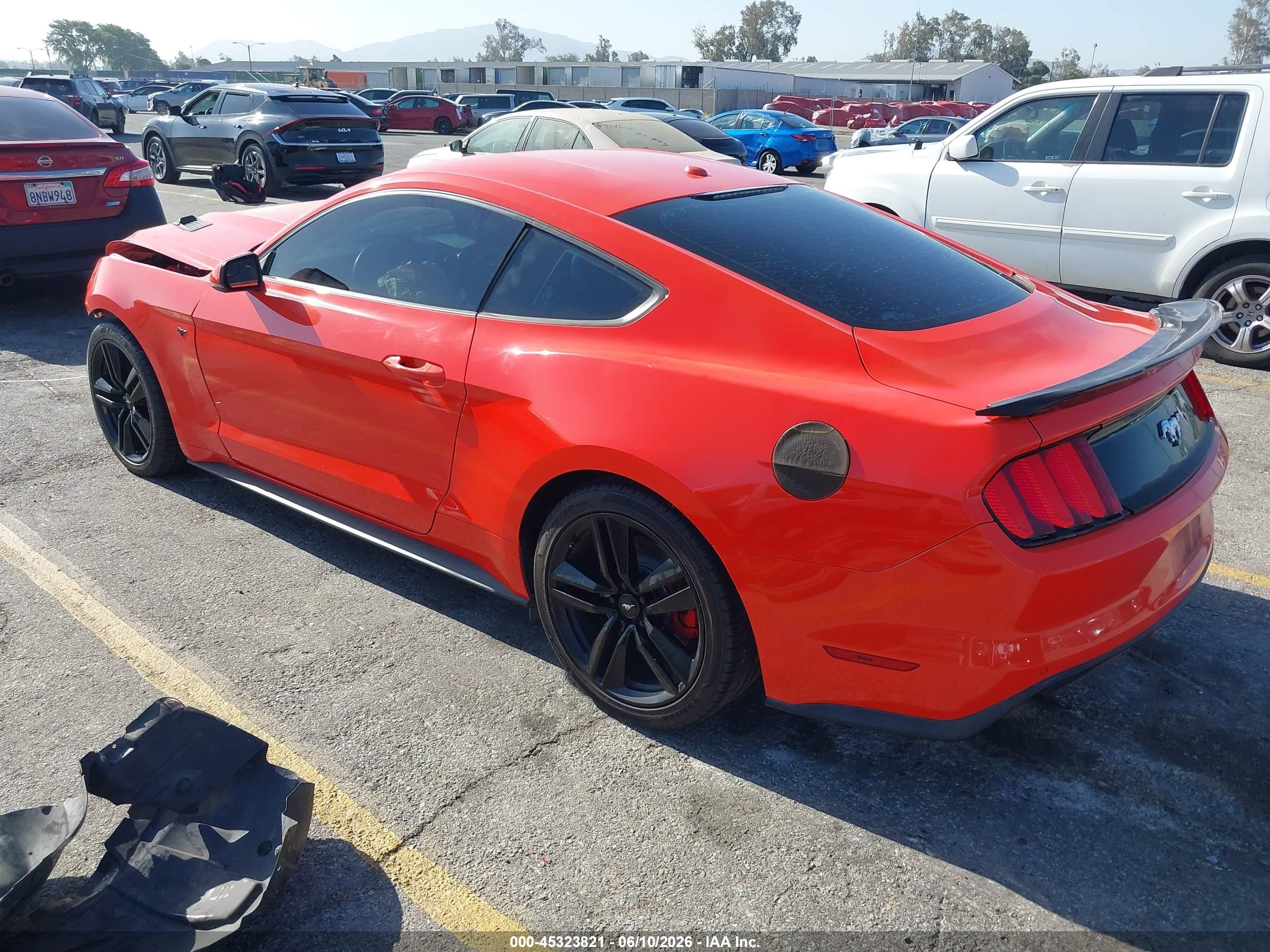 2015 Ford Mustang Ecoboost Orange vin: 1FA6P8TH6F5380579