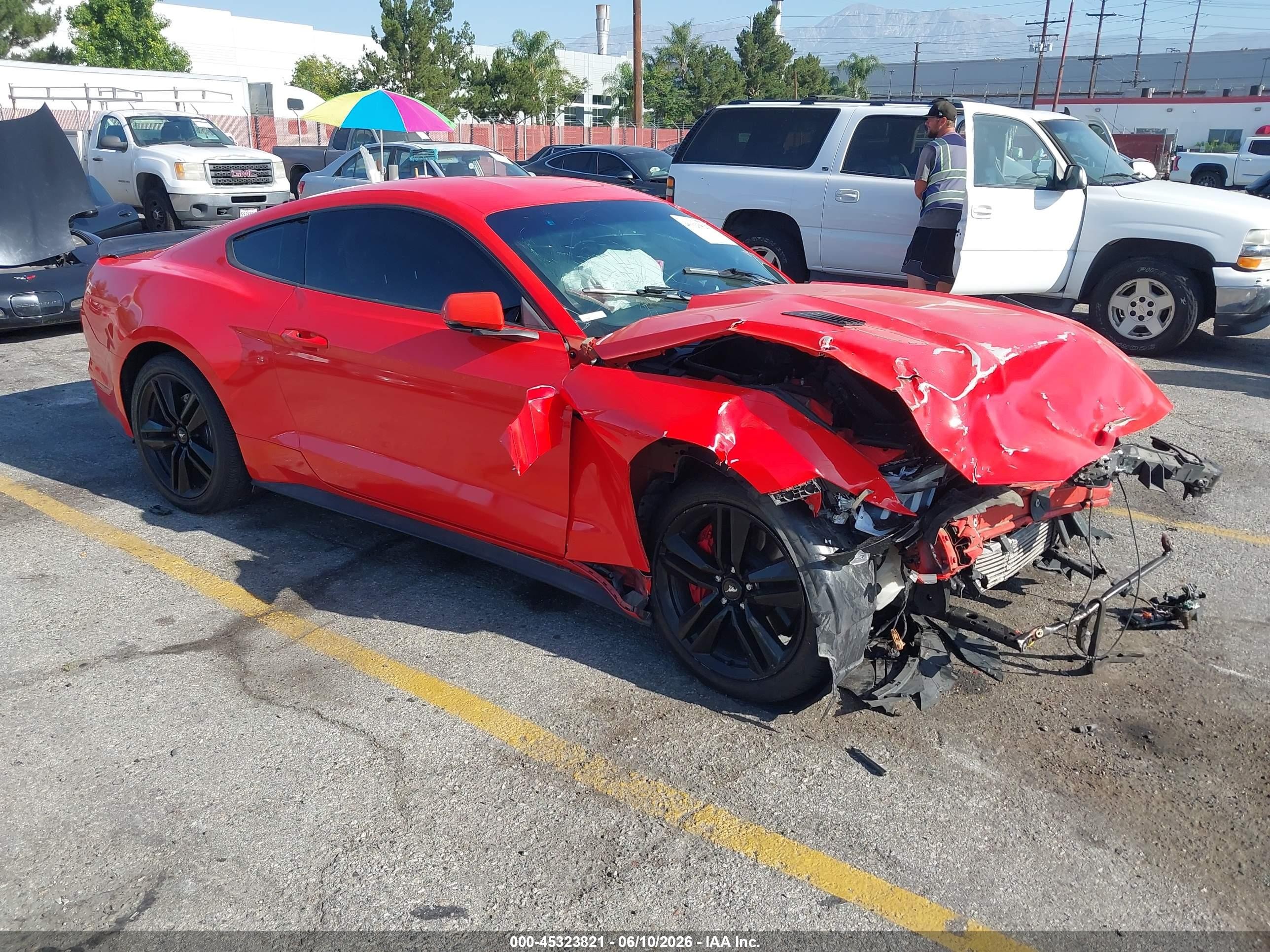 2015 Ford Mustang Ecoboost Orange vin: 1FA6P8TH6F5380579