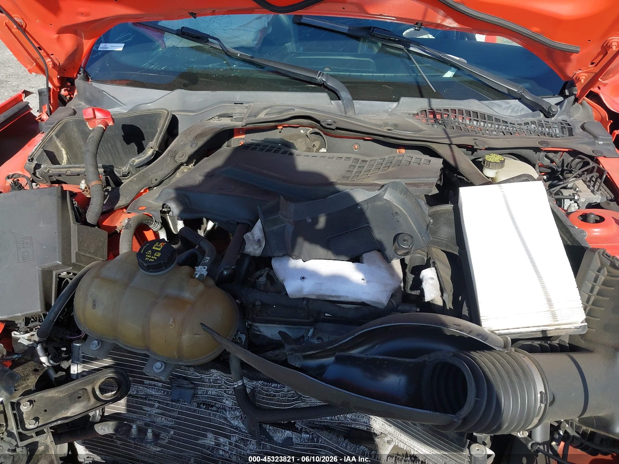 2015 Ford Mustang Ecoboost Orange vin: 1FA6P8TH6F5380579