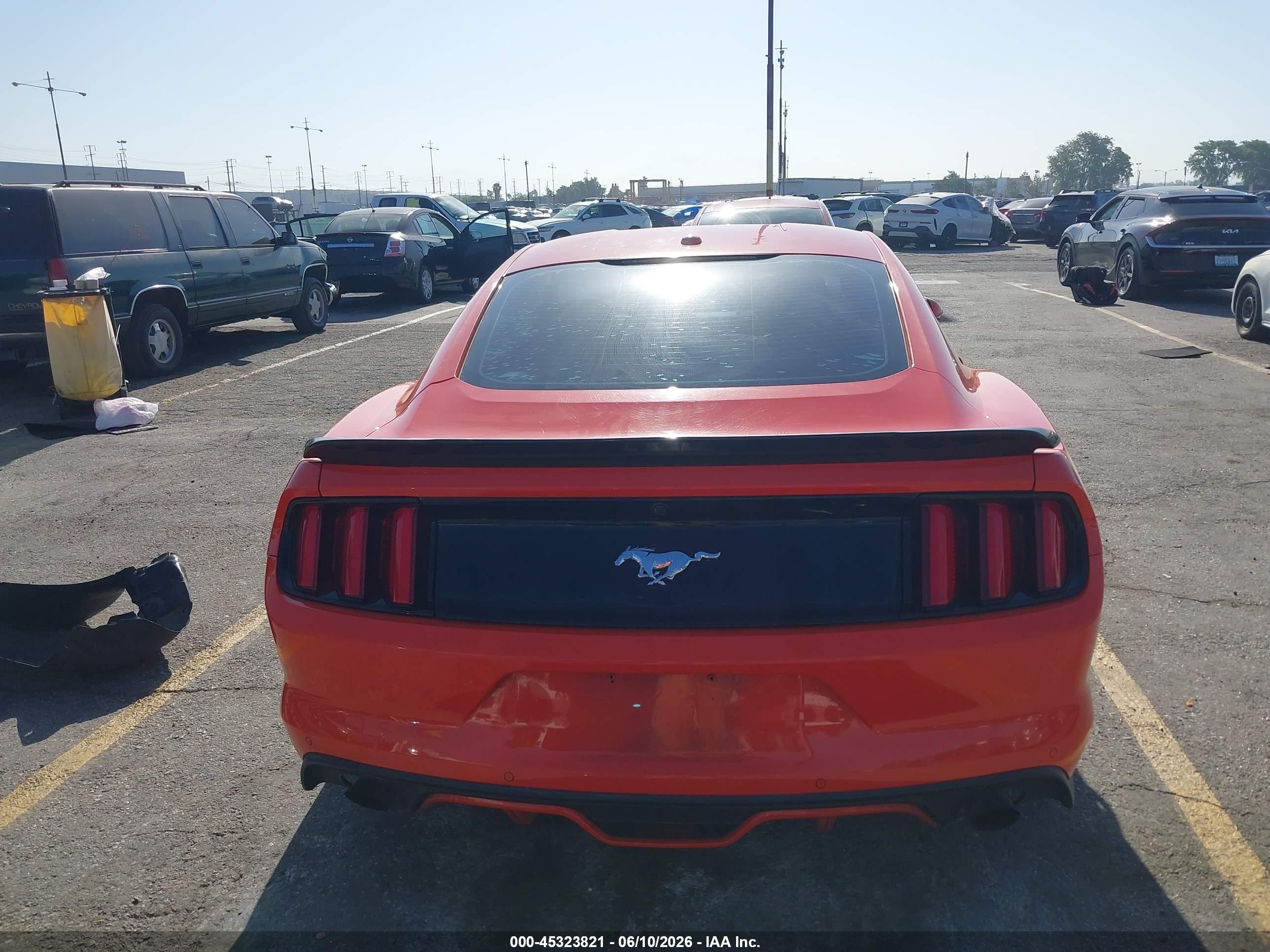 2015 Ford Mustang Ecoboost Orange vin: 1FA6P8TH6F5380579