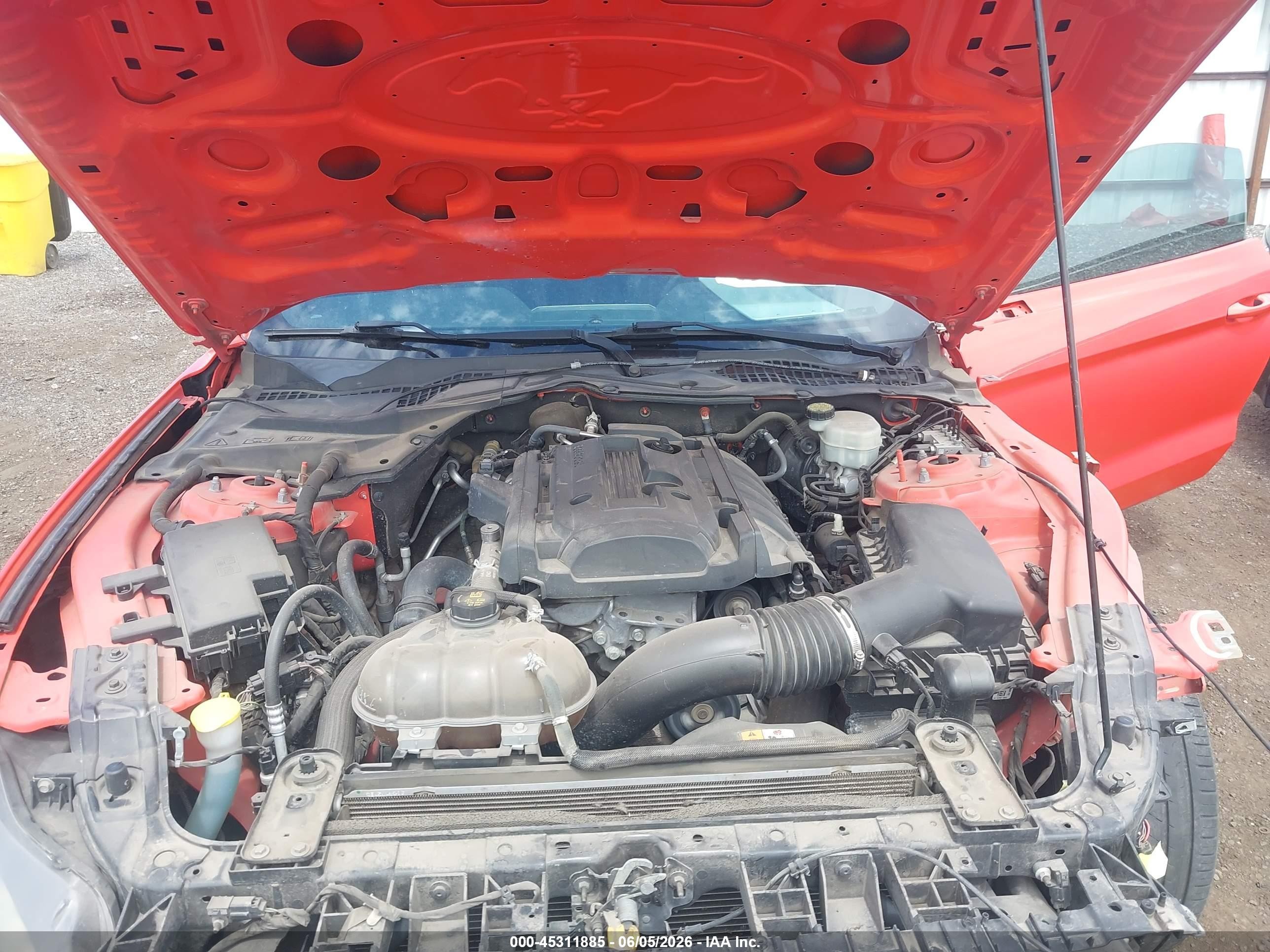 2015 Ford Mustang Ecoboost Orange vin: 1FA6P8TH6F5418778