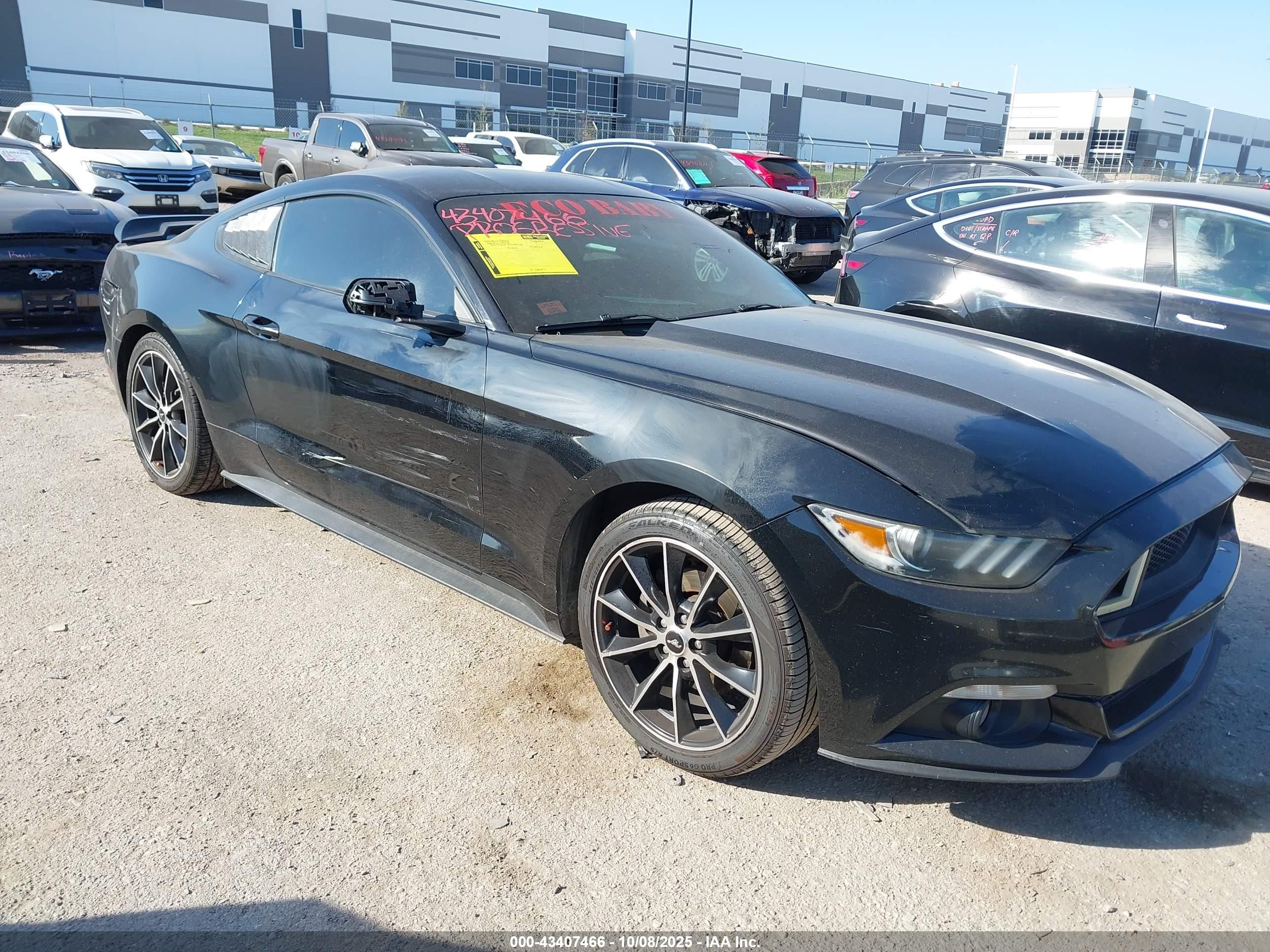 2015 Ford Mustang Ecoboost Black vin: 1FA6P8TH6F5430638