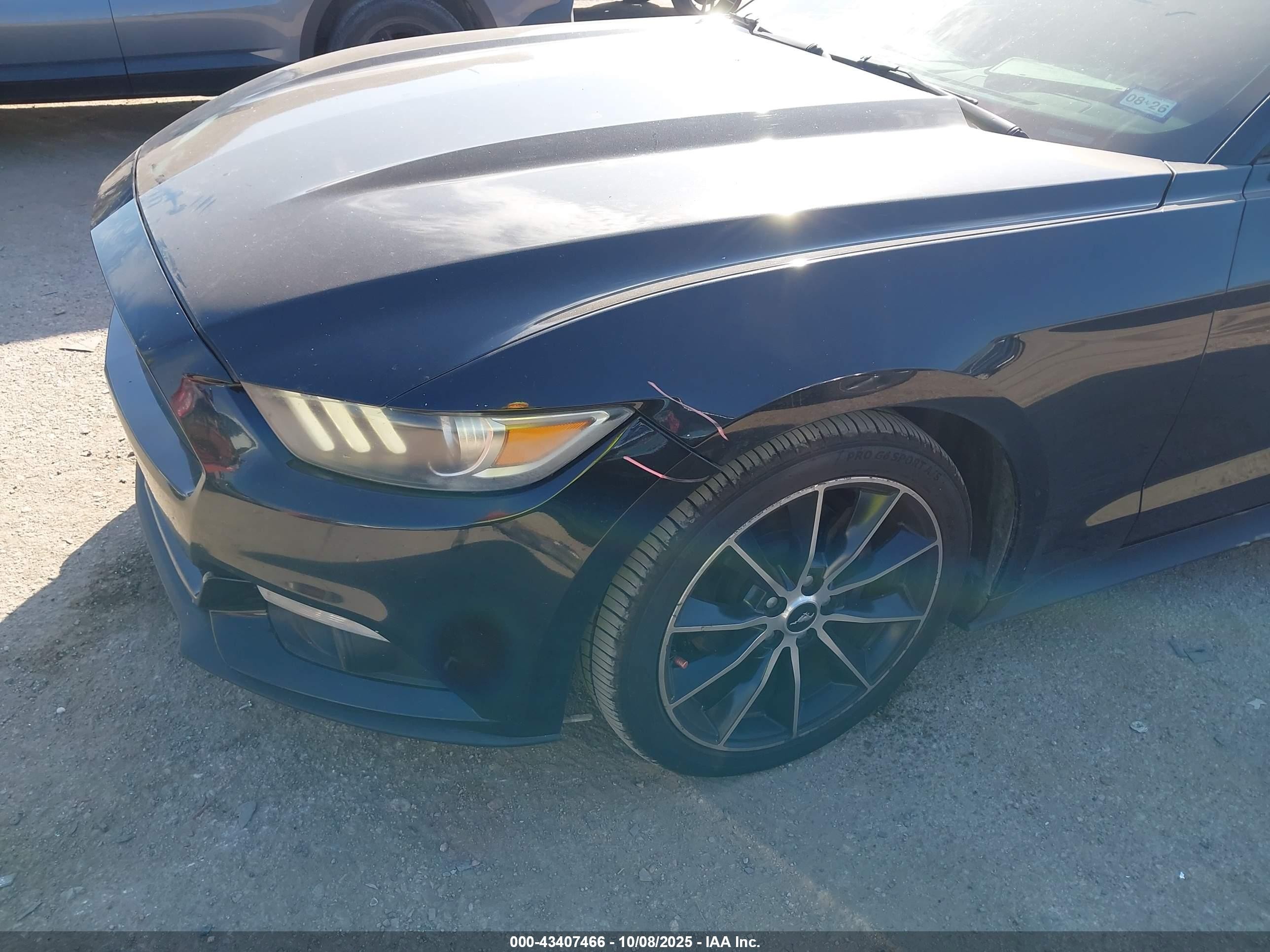2015 Ford Mustang Ecoboost Черный vin: 1FA6P8TH6F5430638
