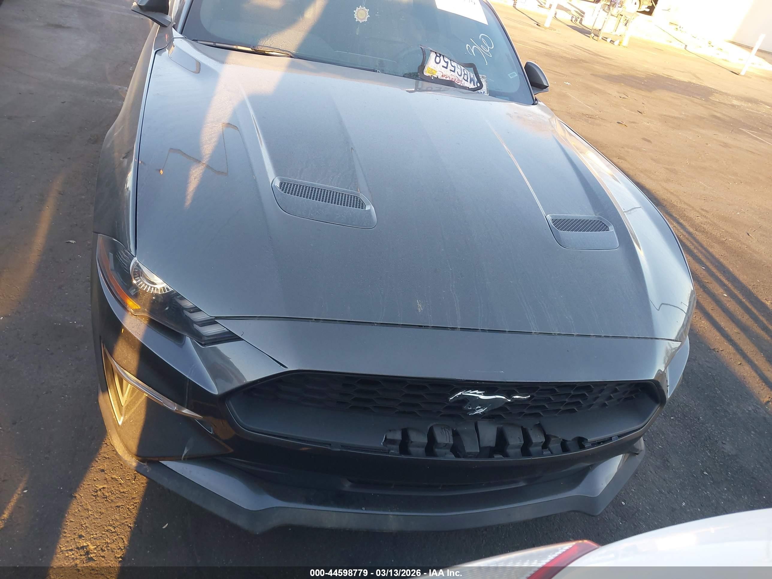 2018 Ford Mustang Ecoboost Gray vin: 1FA6P8TH6J5143731