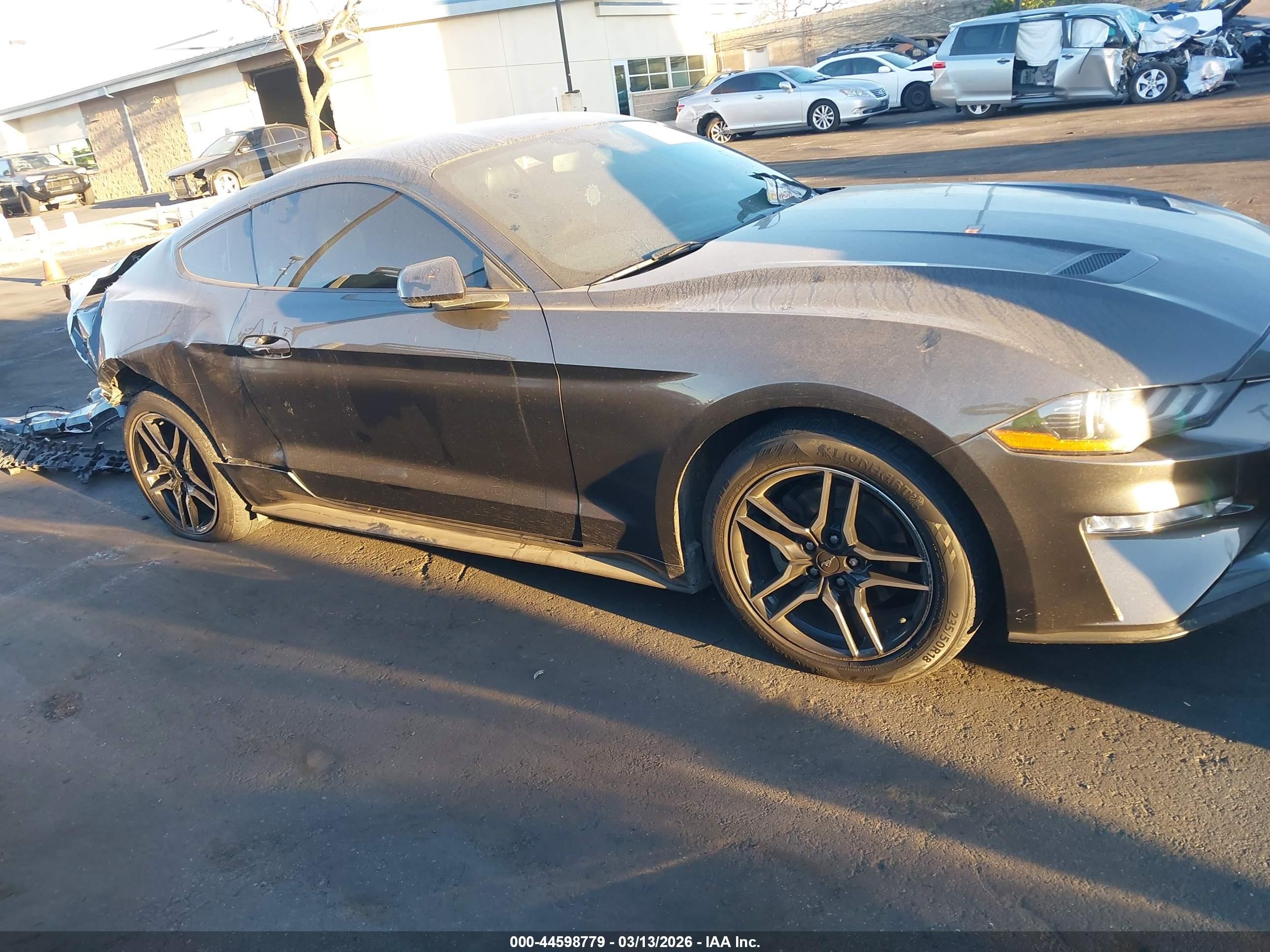 2018 Ford Mustang Ecoboost Gray vin: 1FA6P8TH6J5143731