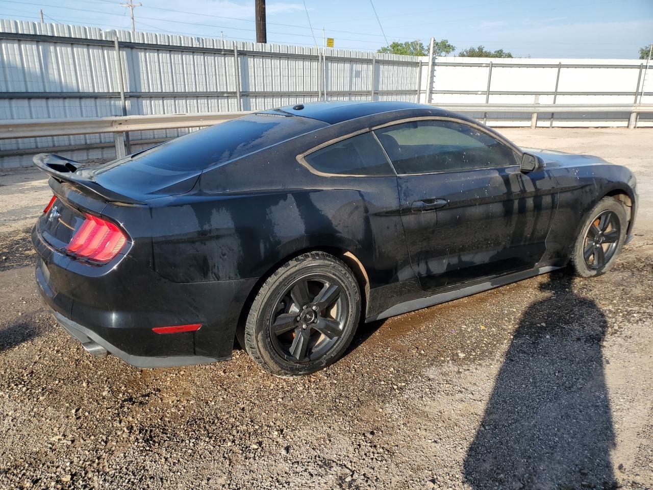 2019 Ford Mustang Black vin: 1FA6P8TH6K5152950 Damage: Right Qtr Panel, Dent(S) W/ Paint Dmg, 2 To 3 Inches