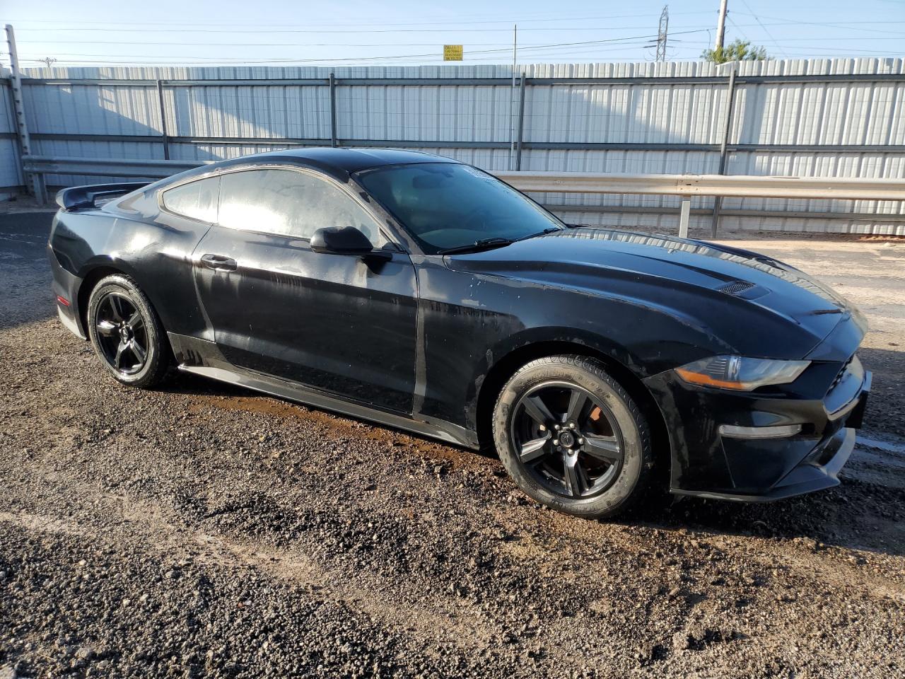 2019 Ford Mustang Black vin: 1FA6P8TH6K5152950 Damage: Right Front Door, Dent(S) W/ Paint Dmg, 2 To 3 Inches