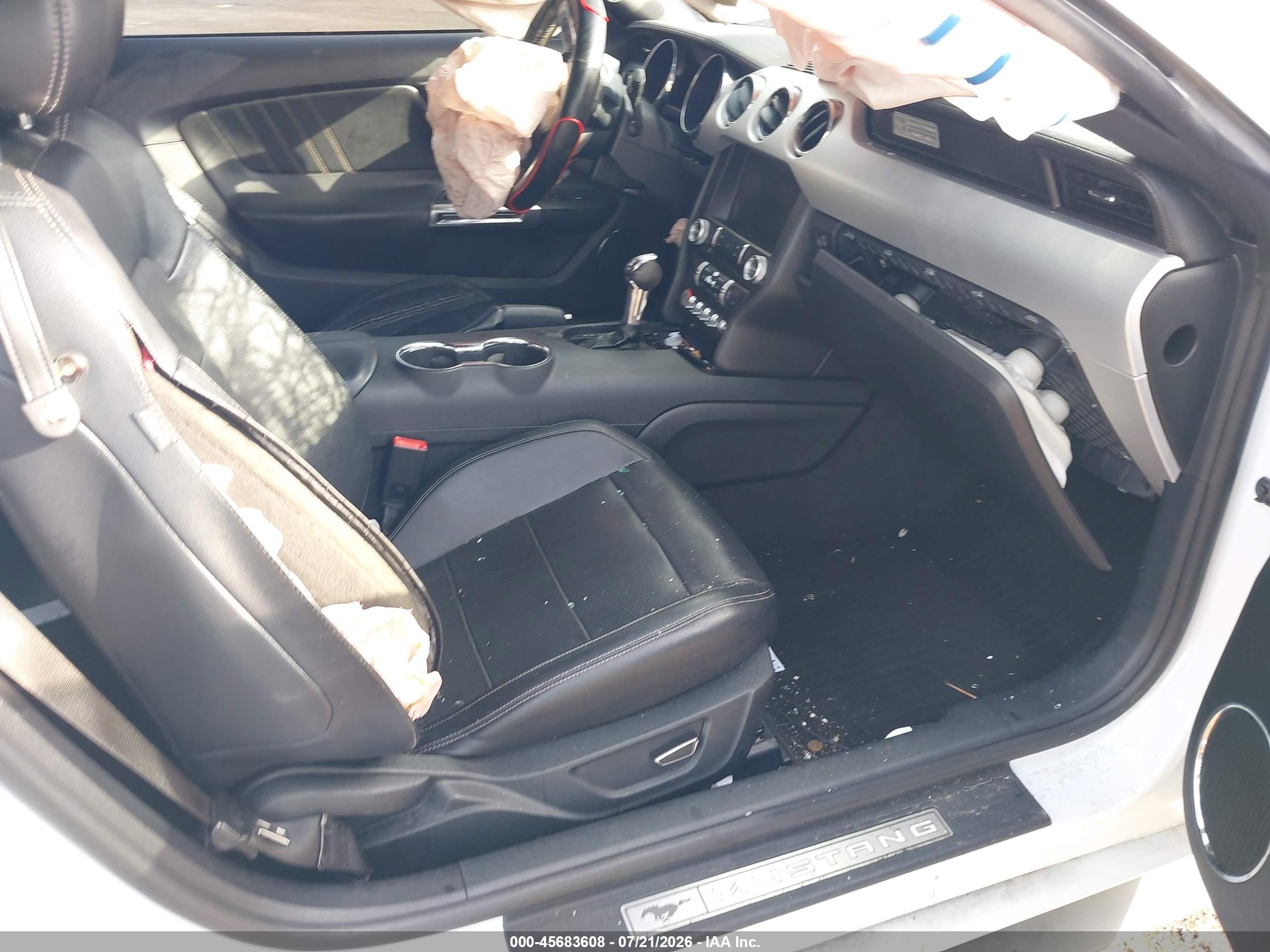 2015 Ford Mustang Ecoboost White vin: 1FA6P8TH7F5328989