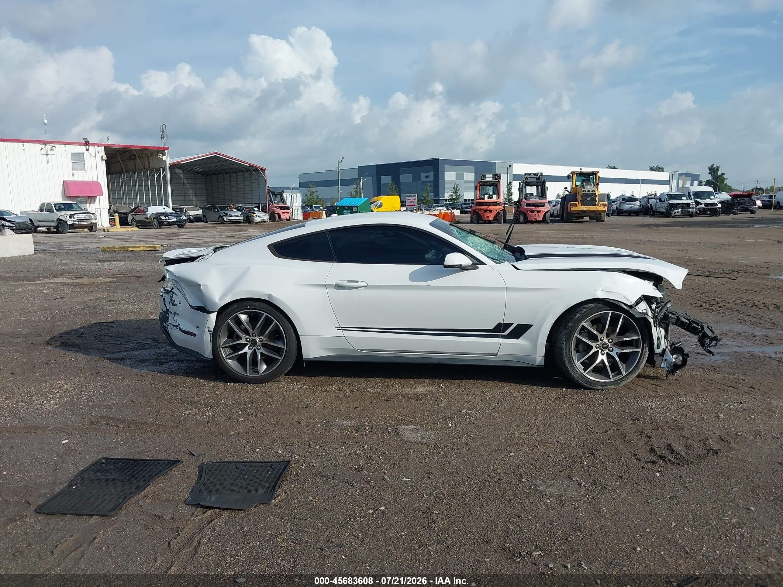 2015 Ford Mustang Ecoboost White vin: 1FA6P8TH7F5328989