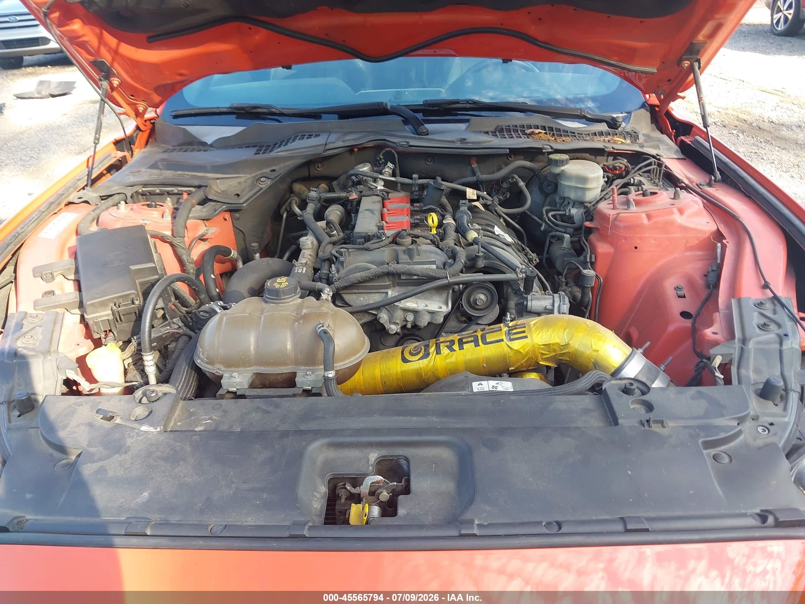 2015 Ford Mustang Ecoboost Orange vin: 1FA6P8TH7F5329348