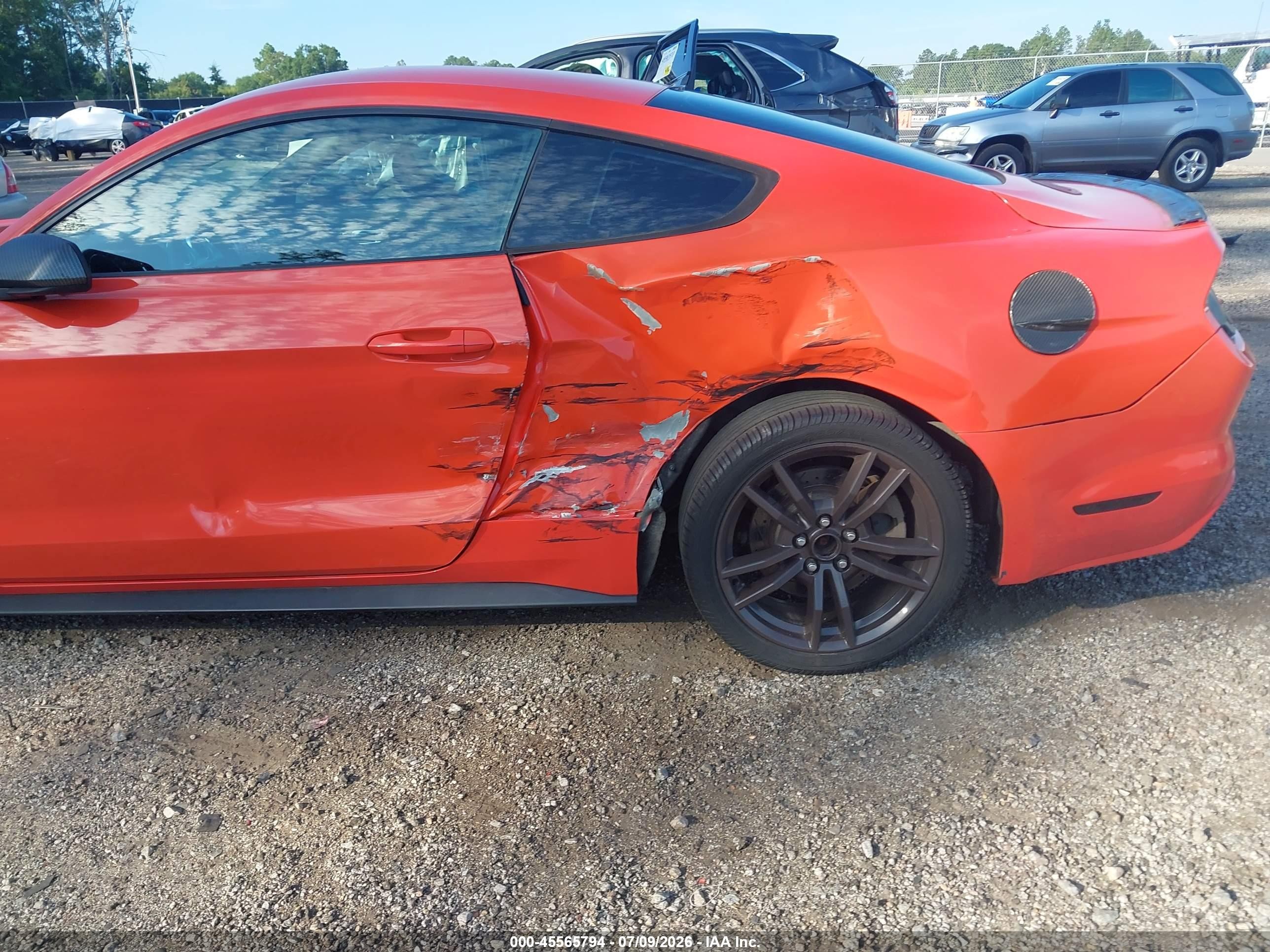 2015 Ford Mustang Ecoboost Orange vin: 1FA6P8TH7F5329348