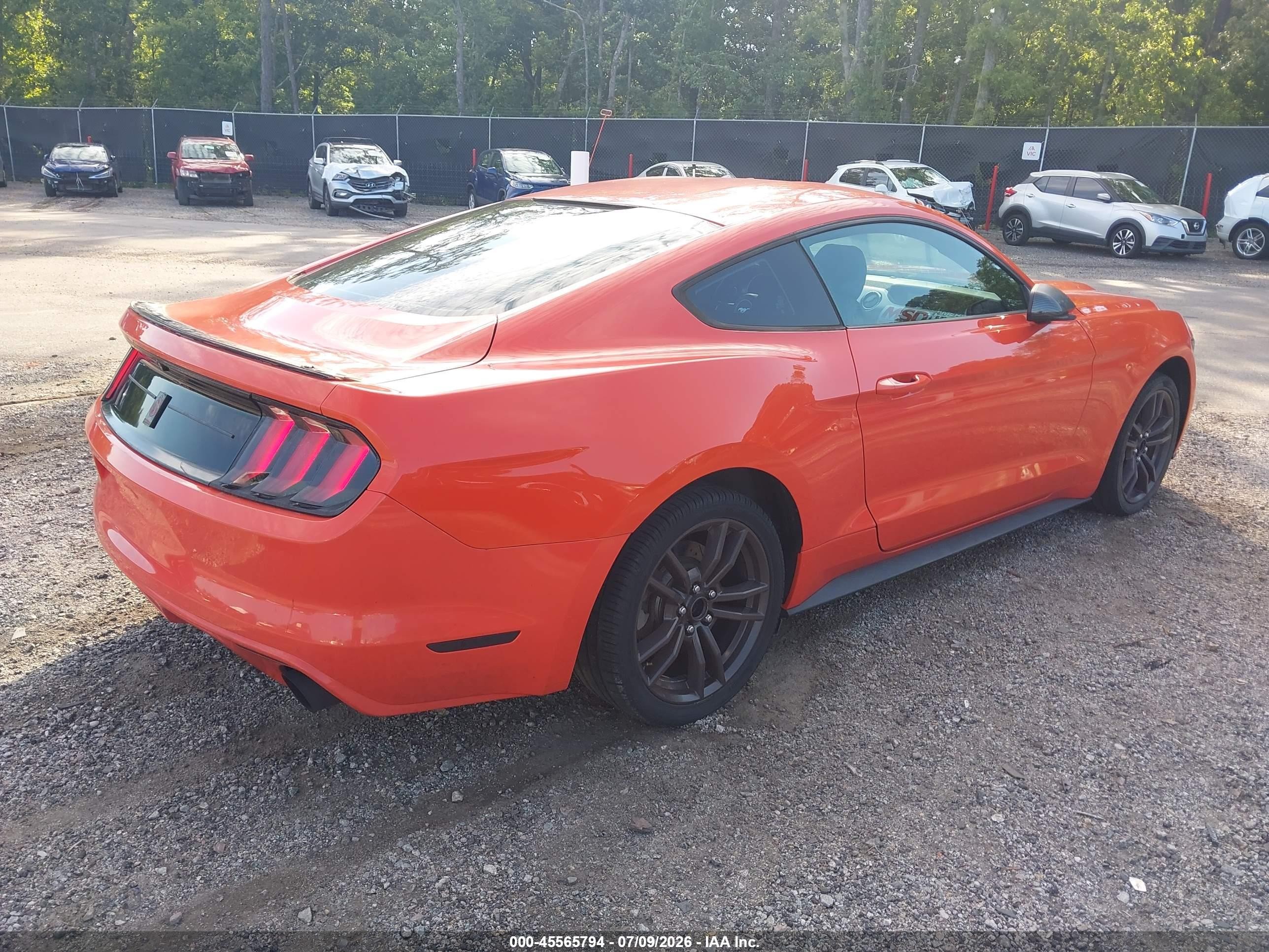 2015 Ford Mustang Ecoboost Orange vin: 1FA6P8TH7F5329348