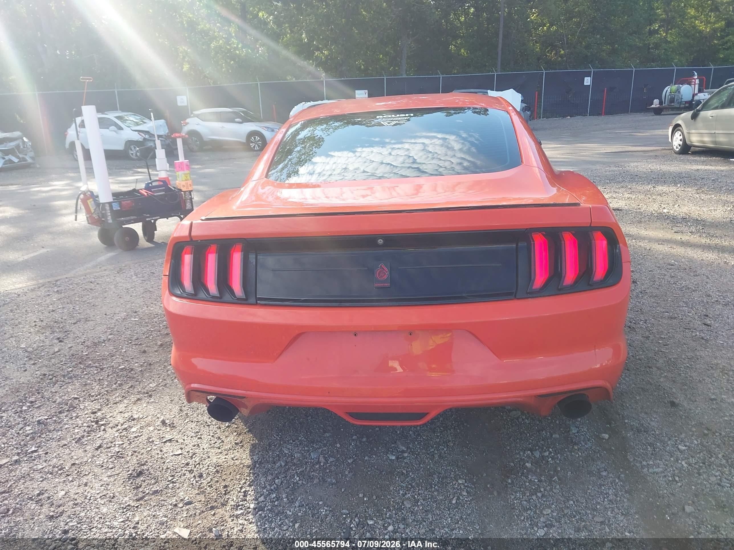 2015 Ford Mustang Ecoboost Orange vin: 1FA6P8TH7F5329348