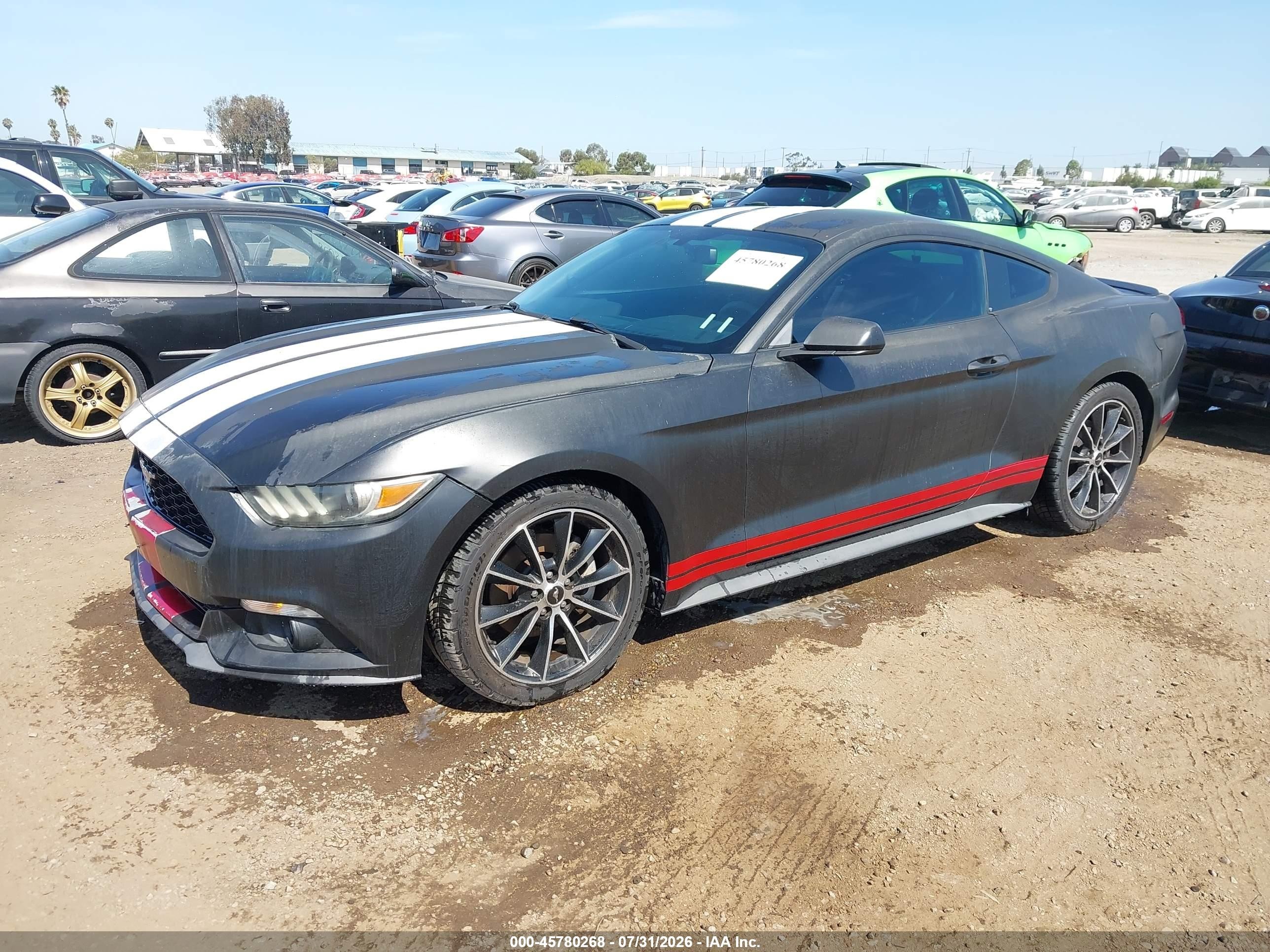2015 Ford Mustang Ecoboost Black vin: 1FA6P8TH7F5332993