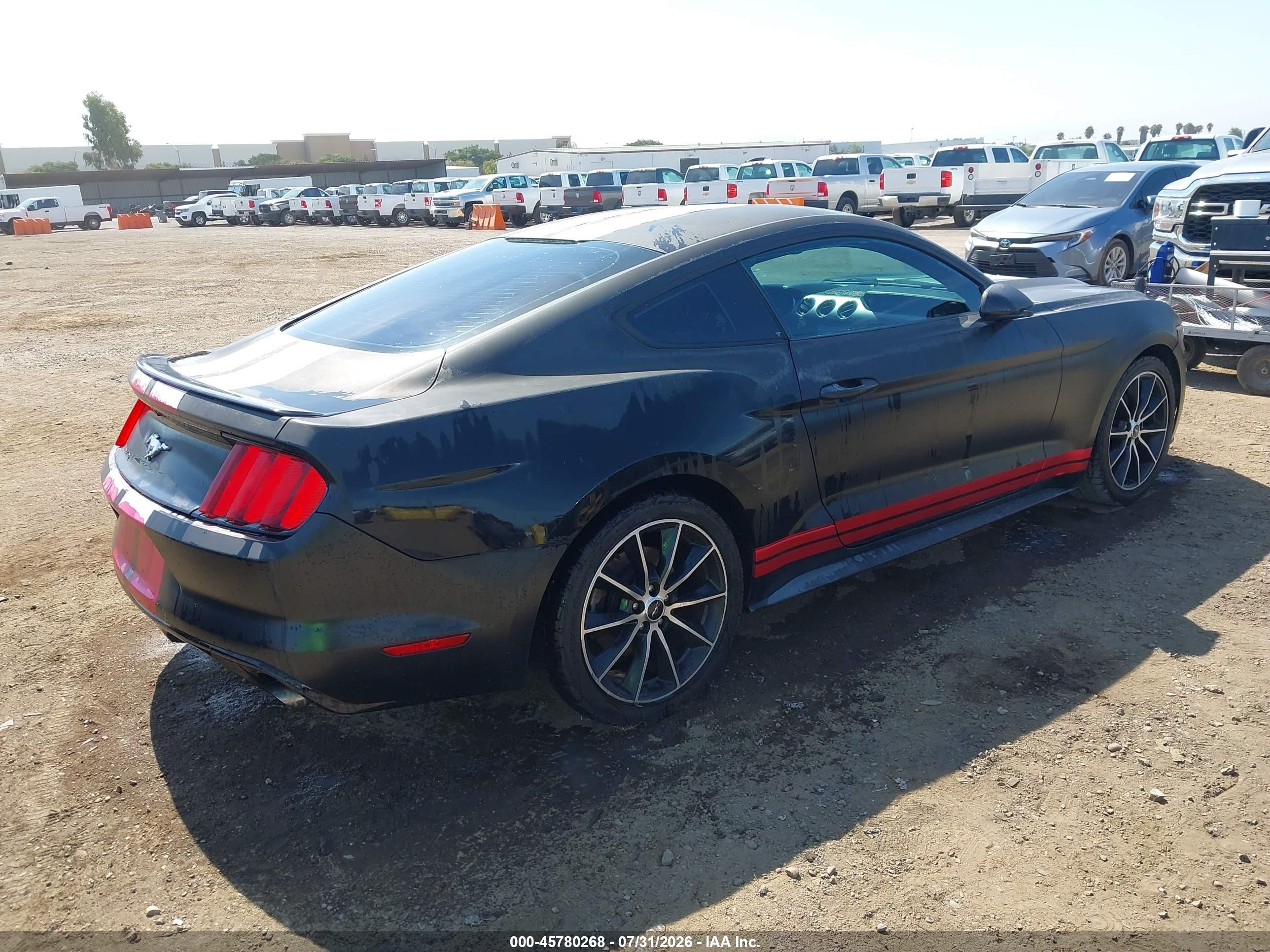 2015 Ford Mustang Ecoboost Black vin: 1FA6P8TH7F5332993