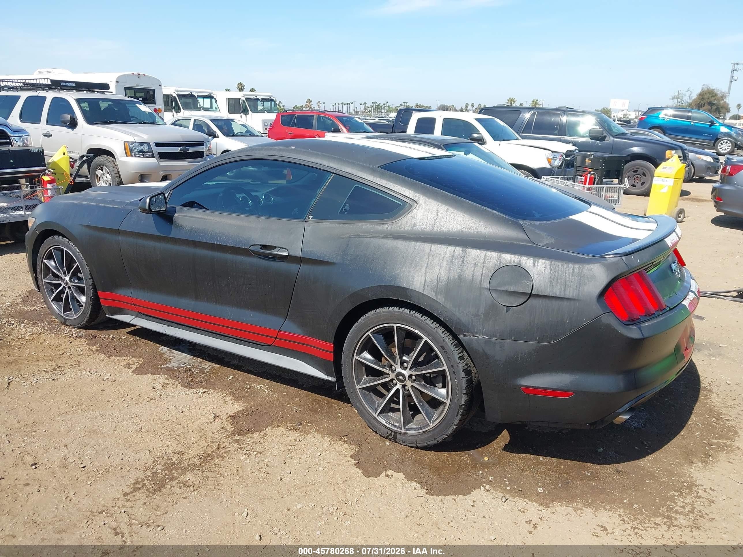 2015 Ford Mustang Ecoboost Black vin: 1FA6P8TH7F5332993