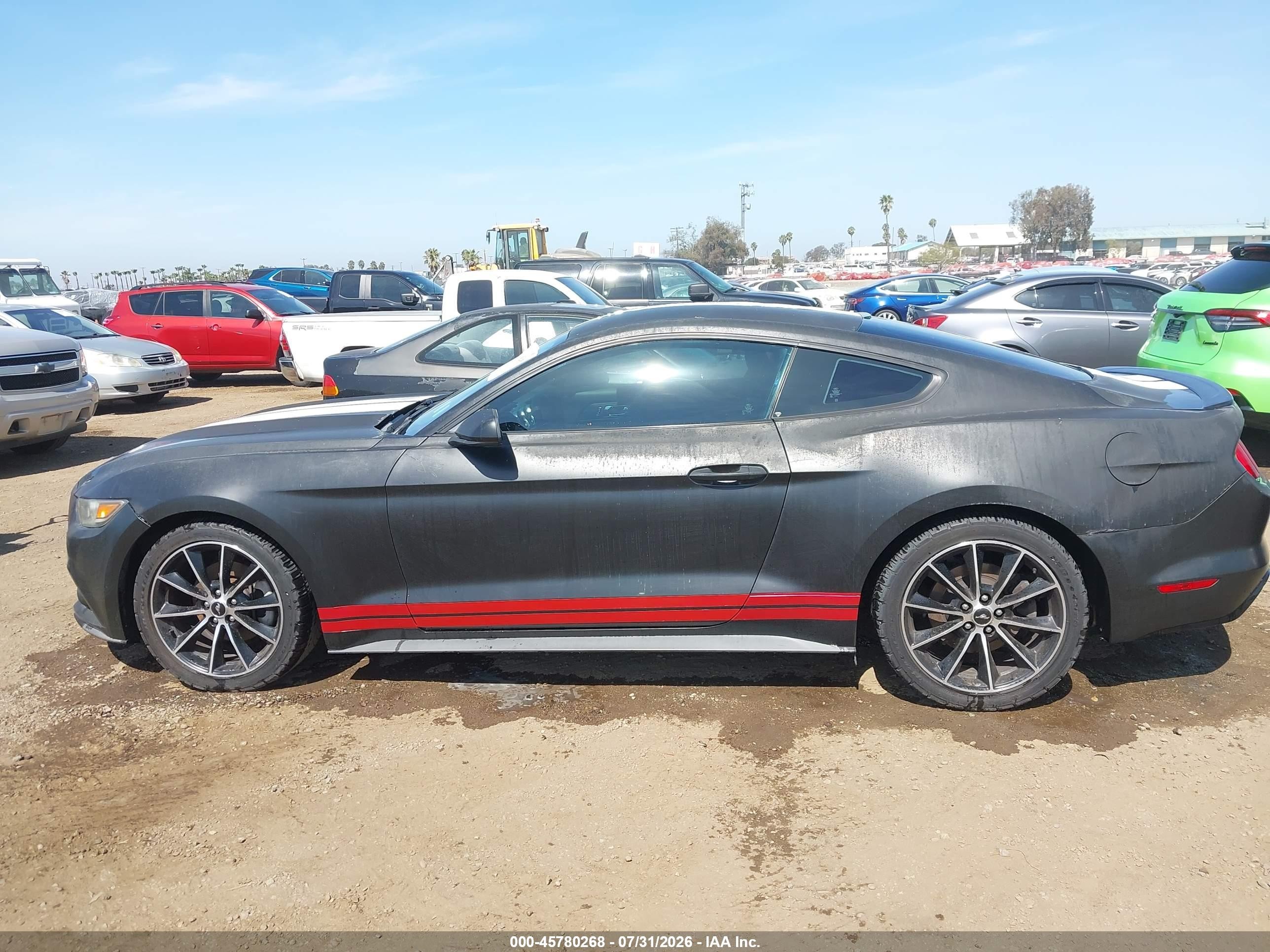 2015 Ford Mustang Ecoboost Black vin: 1FA6P8TH7F5332993