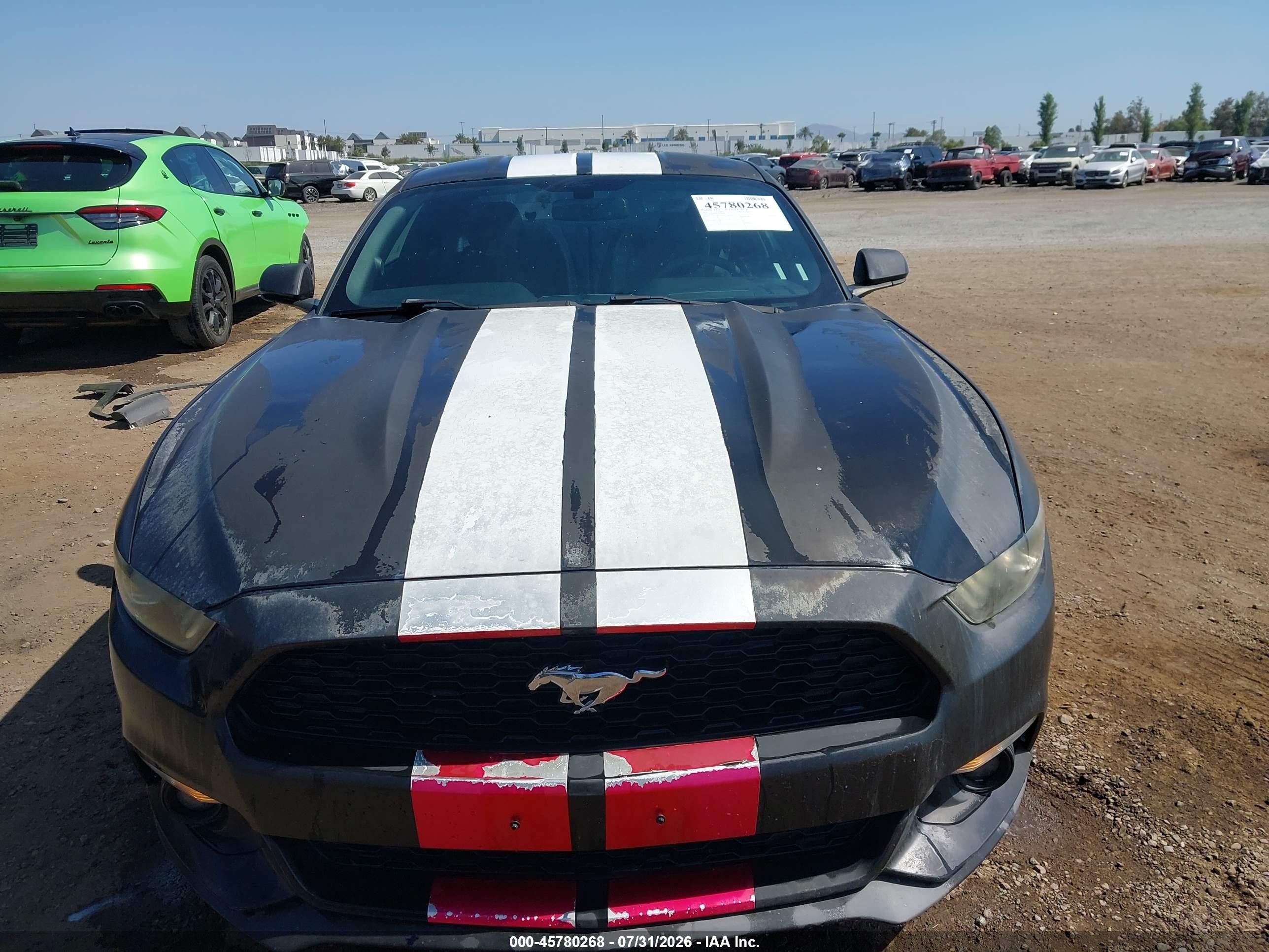 2015 Ford Mustang Ecoboost Black vin: 1FA6P8TH7F5332993