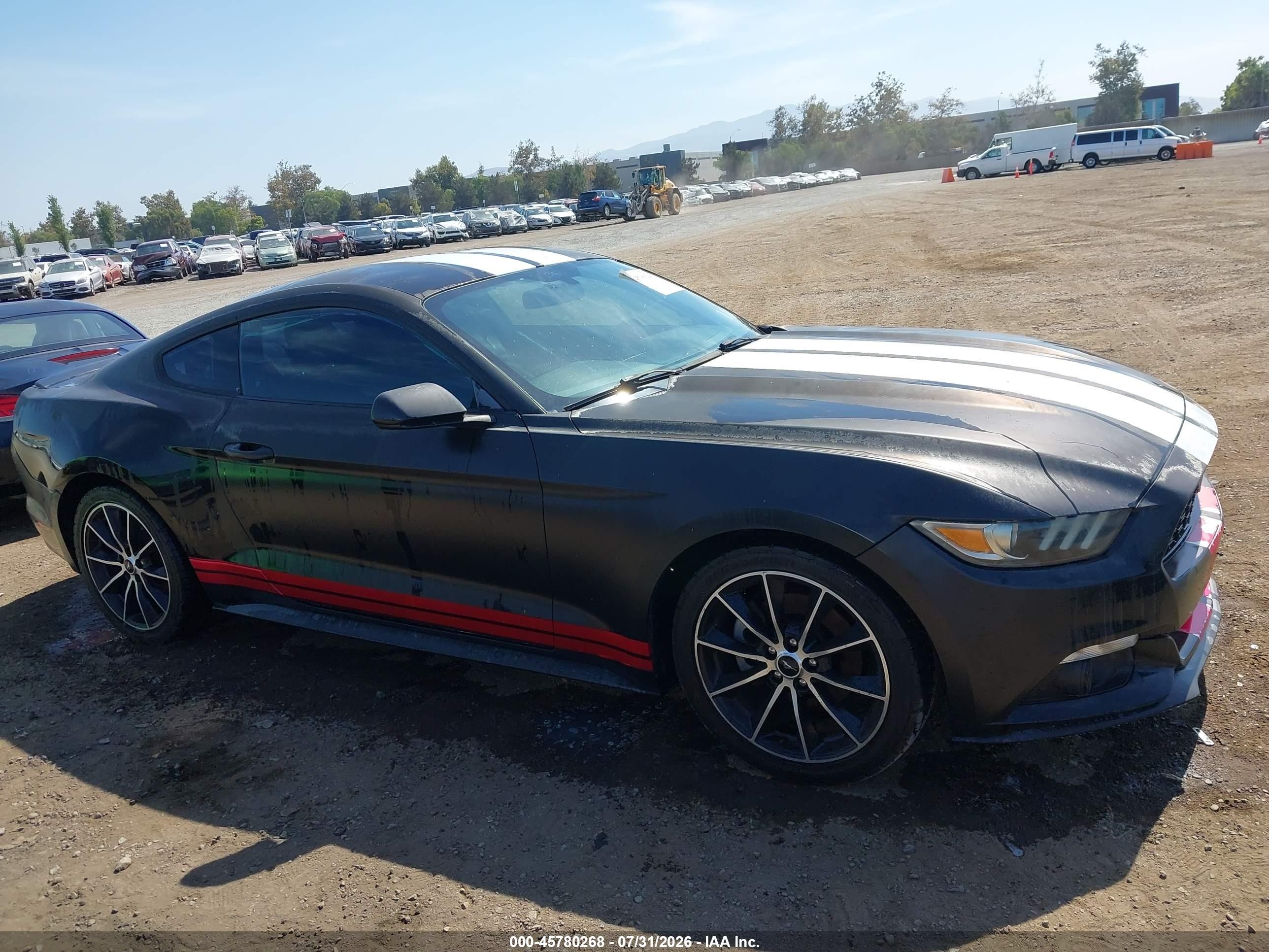 2015 Ford Mustang Ecoboost Black vin: 1FA6P8TH7F5332993