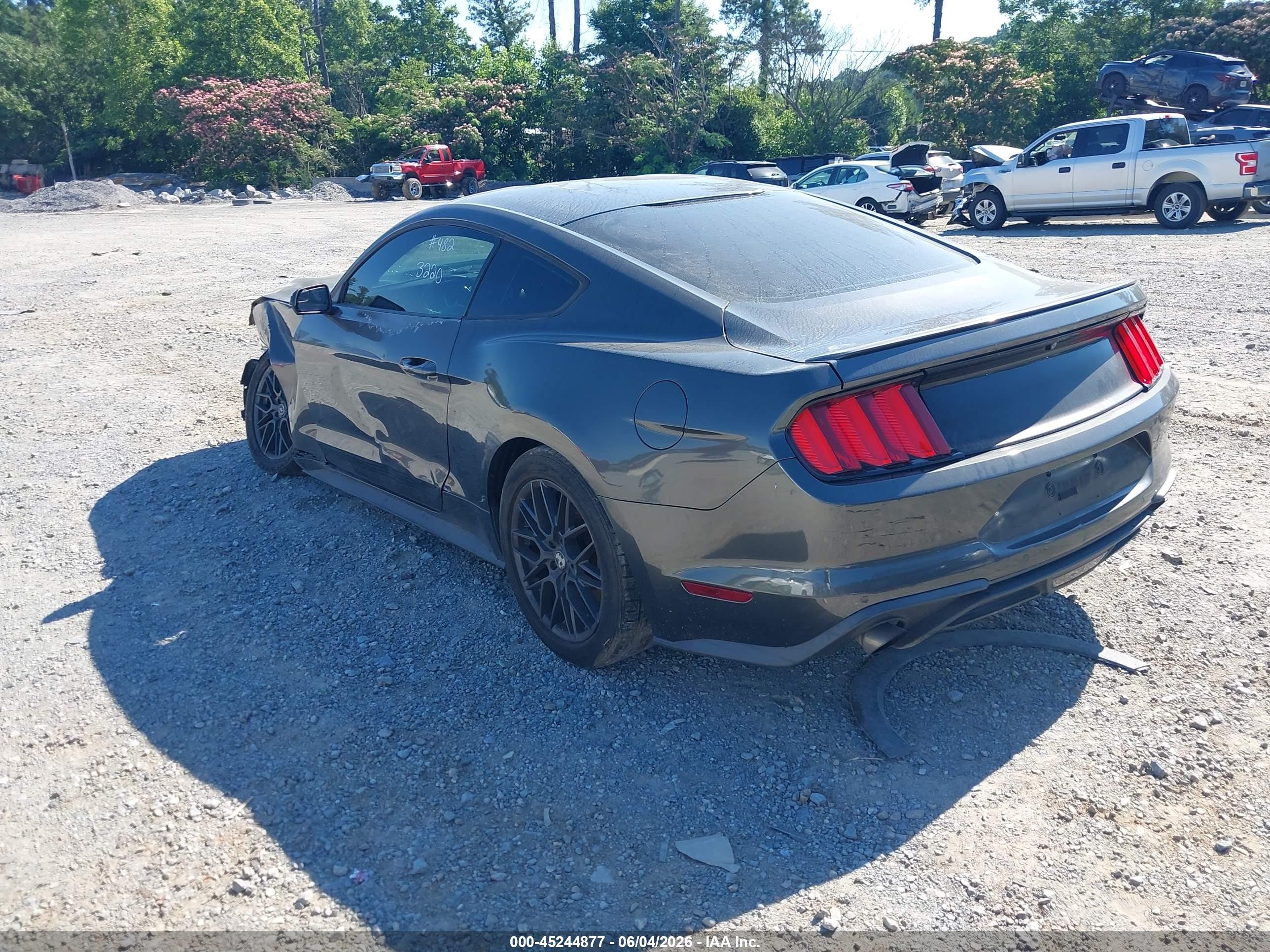 2015 Ford Mustang Ecoboost Gray vin: 1FA6P8TH7F5343220