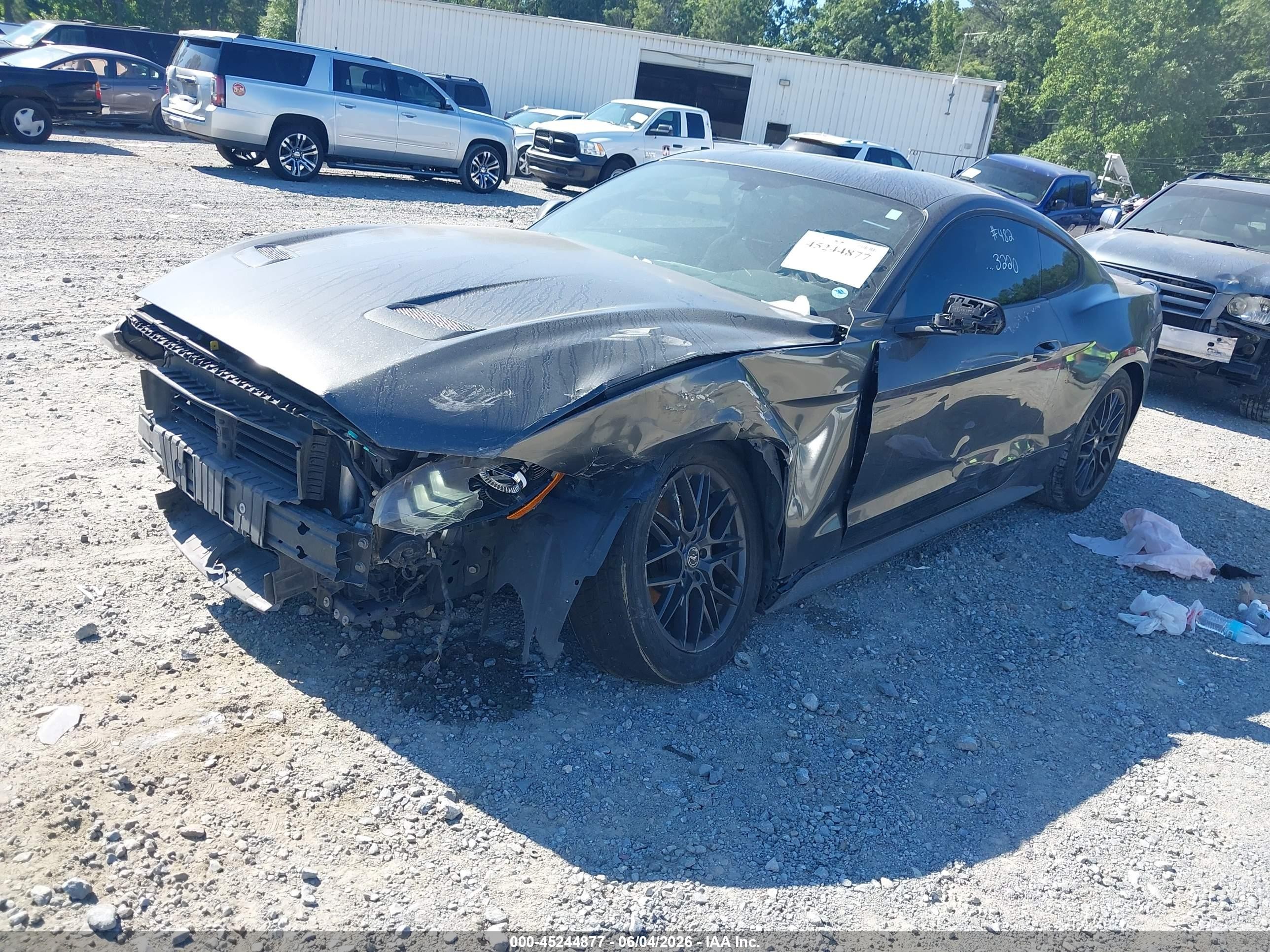 2015 Ford Mustang Ecoboost Gray vin: 1FA6P8TH7F5343220