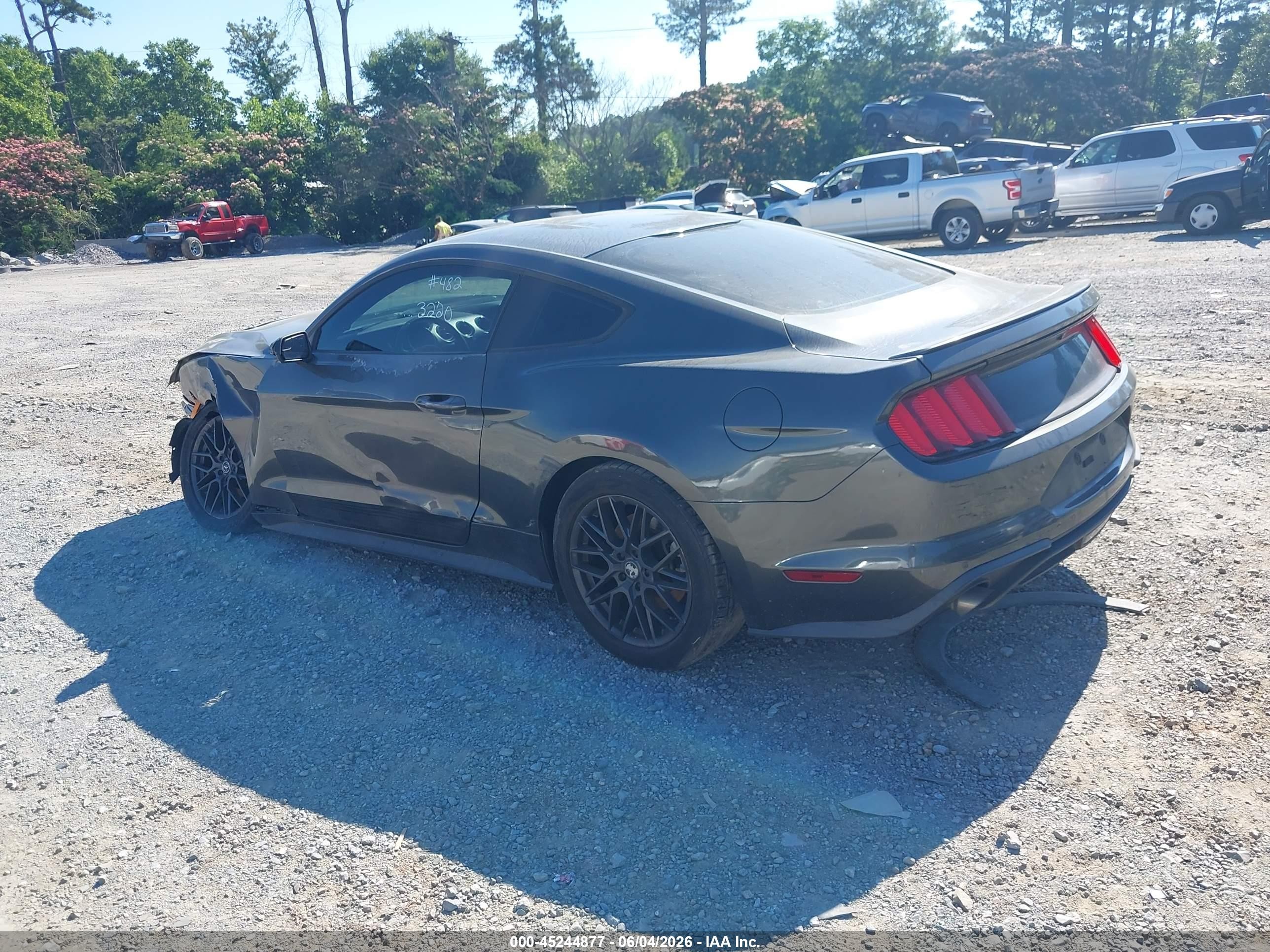 2015 Ford Mustang Ecoboost Gray vin: 1FA6P8TH7F5343220