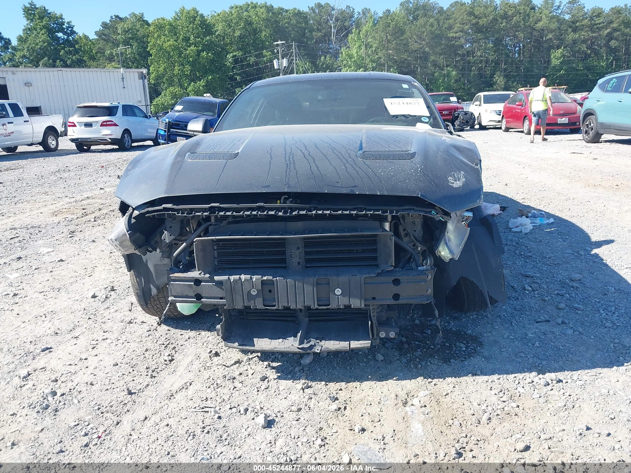 2015 Ford Mustang Ecoboost Gray vin: 1FA6P8TH7F5343220
