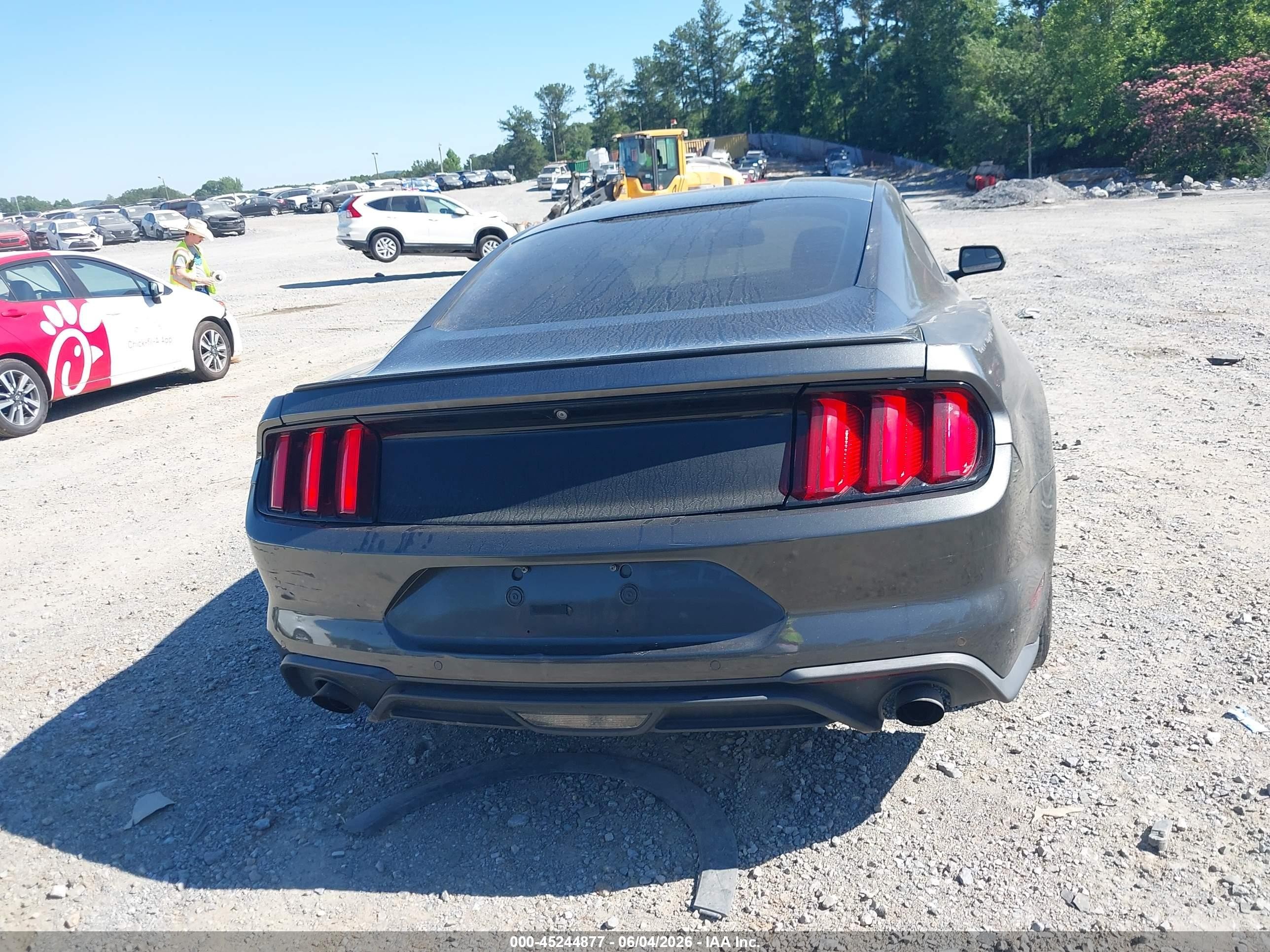 2015 Ford Mustang Ecoboost Gray vin: 1FA6P8TH7F5343220