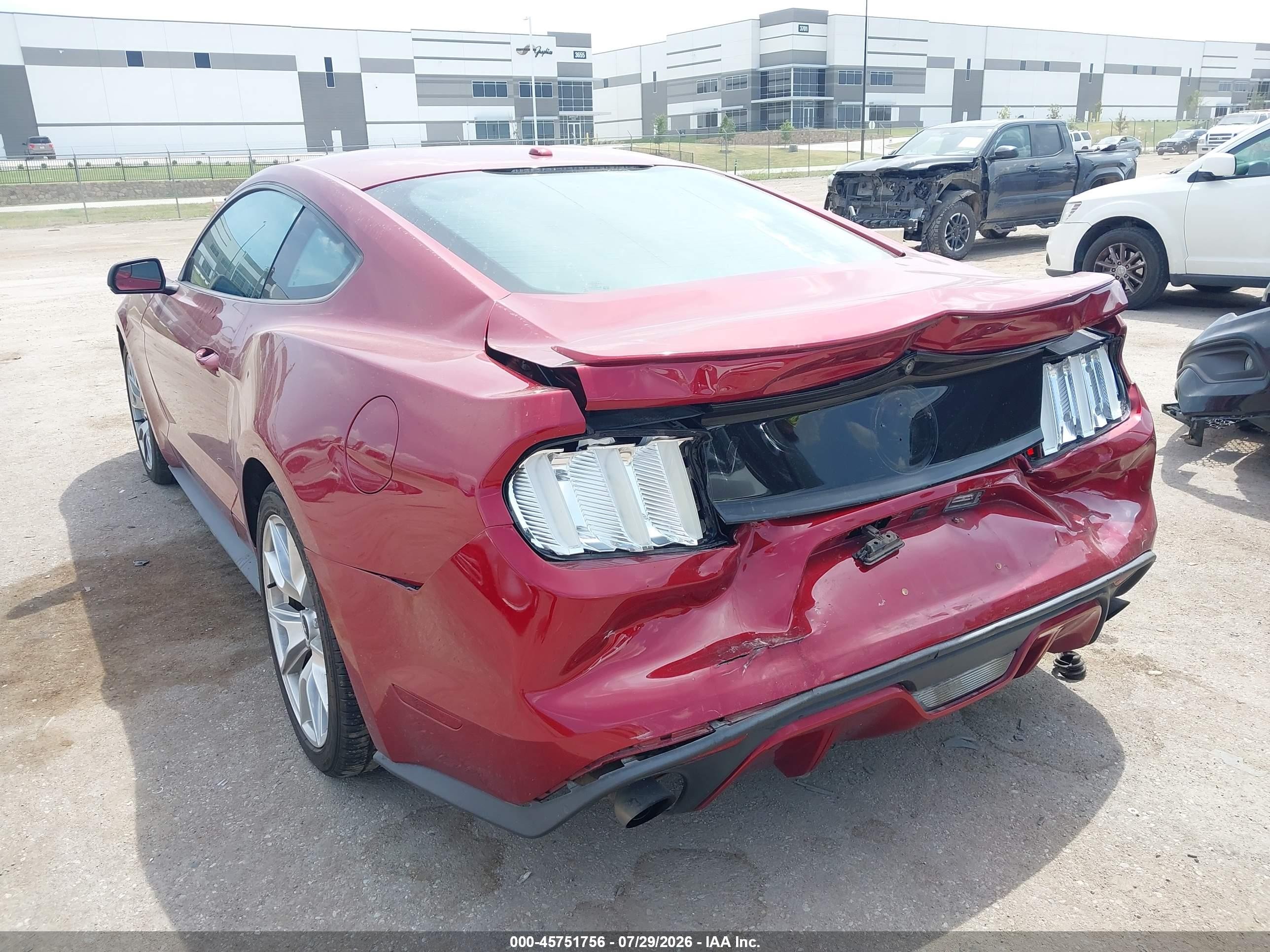 2015 Ford Mustang Ecoboost Red vin: 1FA6P8TH7F5386584