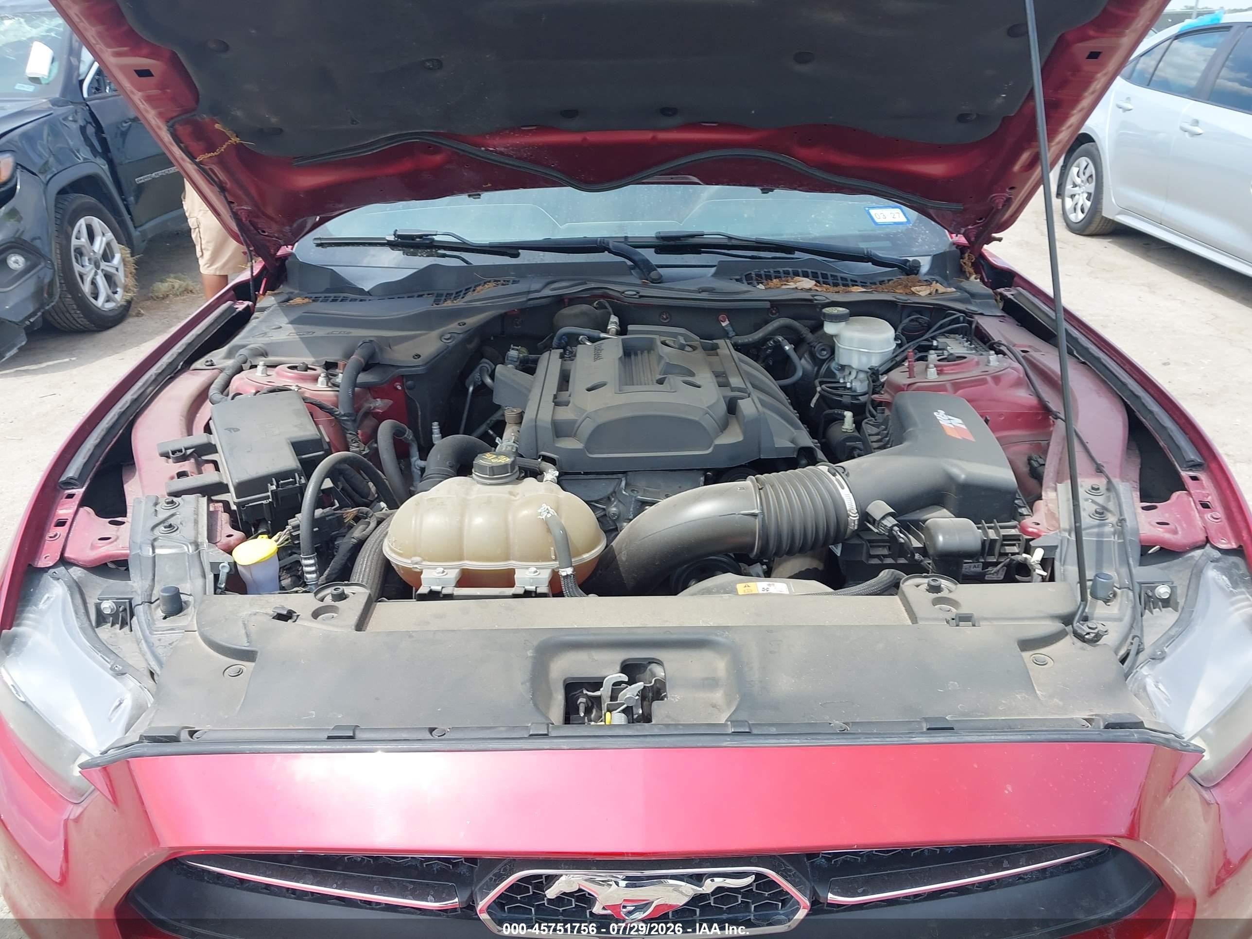 2015 Ford Mustang Ecoboost Red vin: 1FA6P8TH7F5386584