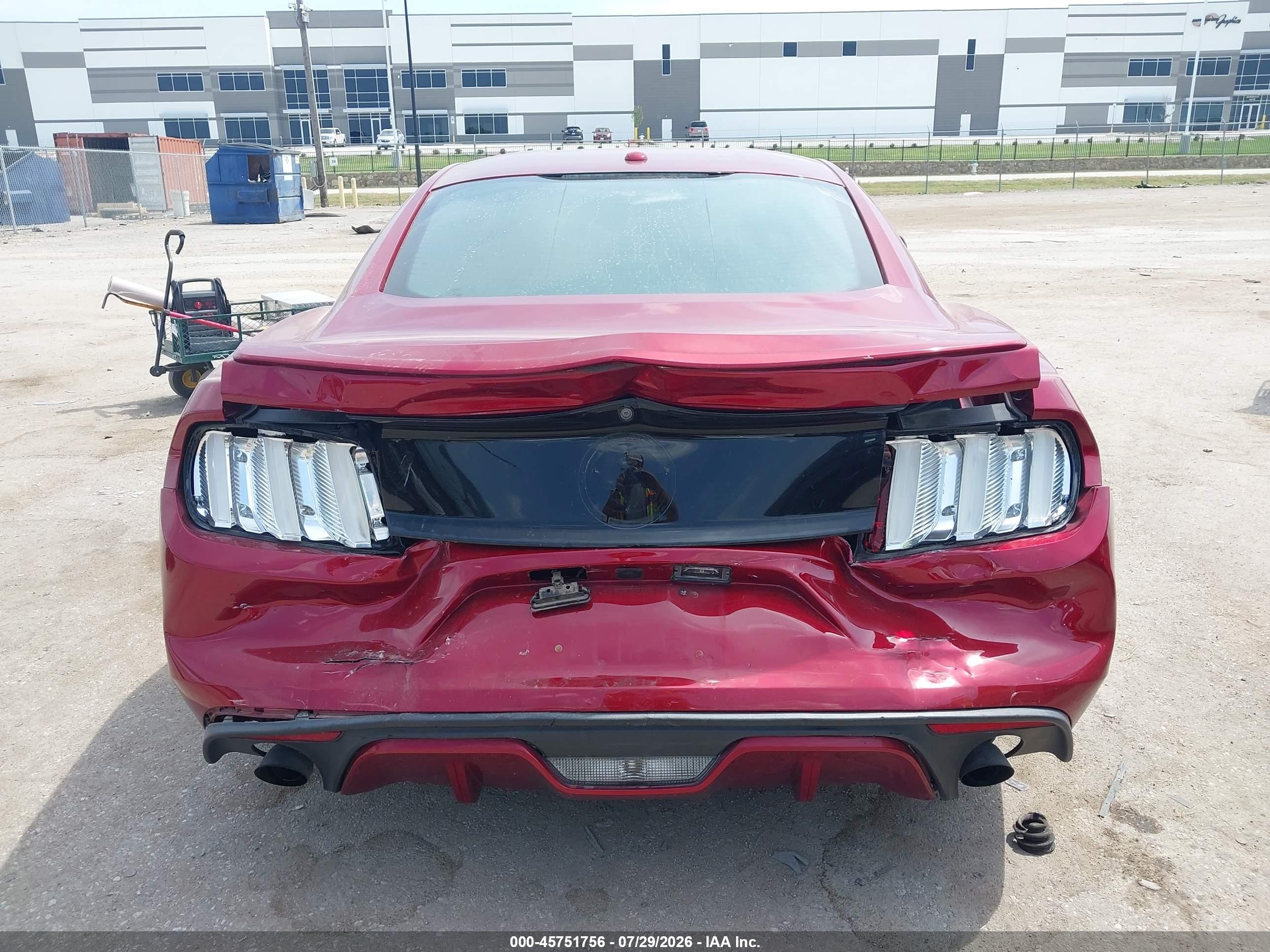 2015 Ford Mustang Ecoboost Red vin: 1FA6P8TH7F5386584