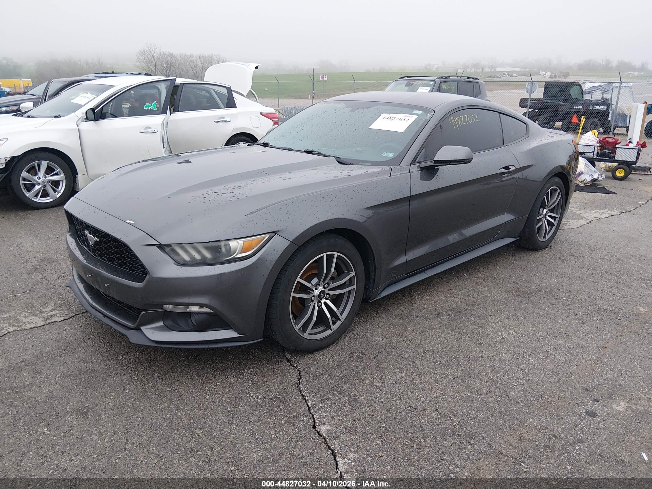 2015 Ford Mustang Ecoboost Gray vin: 1FA6P8TH8F5299714
