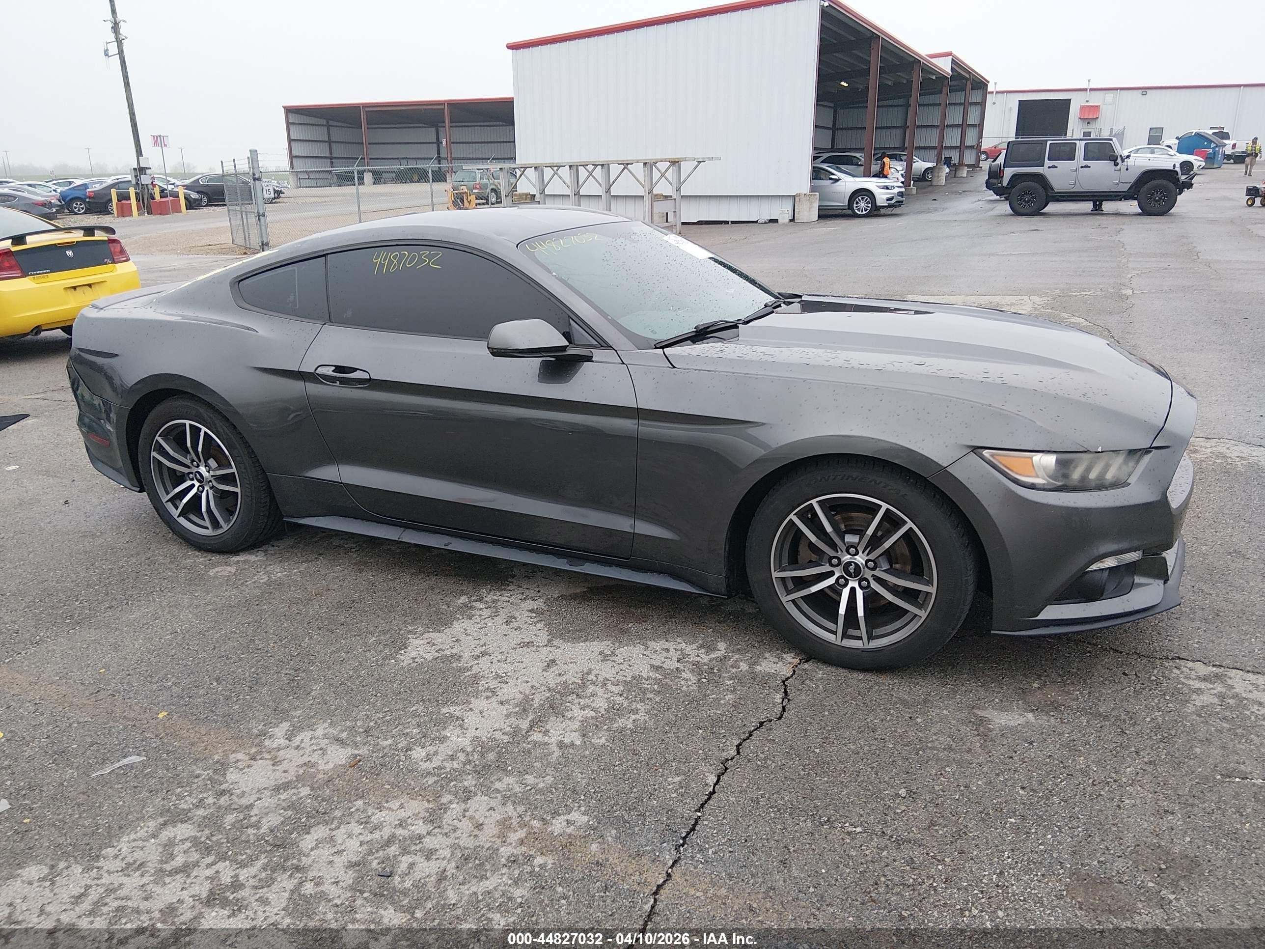 2015 Ford Mustang Ecoboost Gray vin: 1FA6P8TH8F5299714