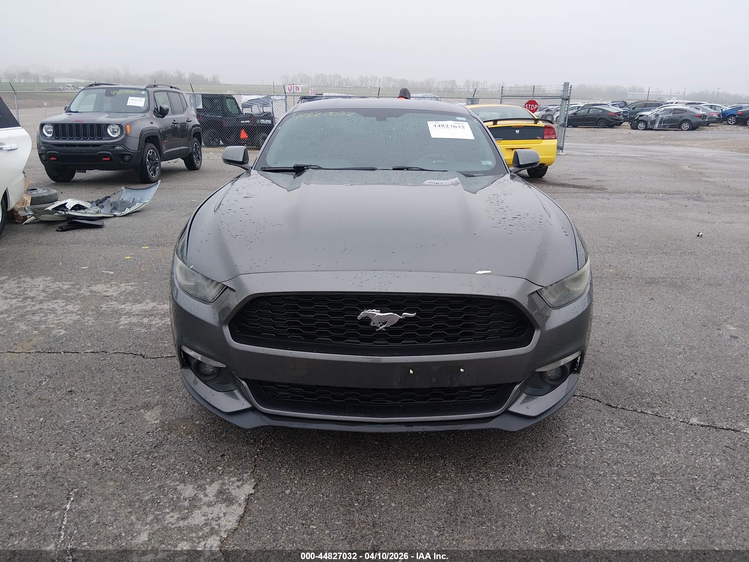 2015 Ford Mustang Ecoboost Gray vin: 1FA6P8TH8F5299714