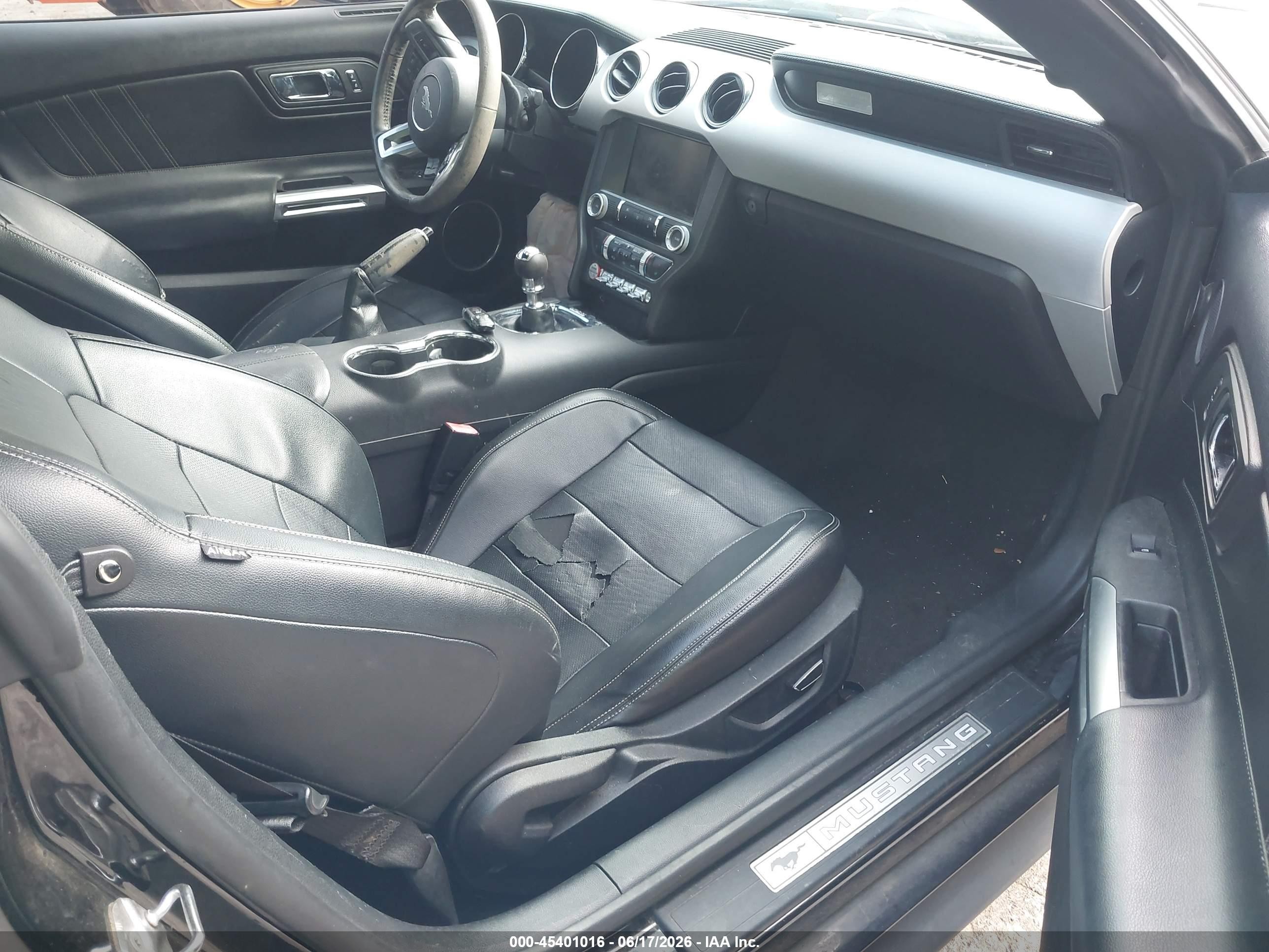 2015 Ford Mustang Ecoboost Black vin: 1FA6P8TH8F5325955