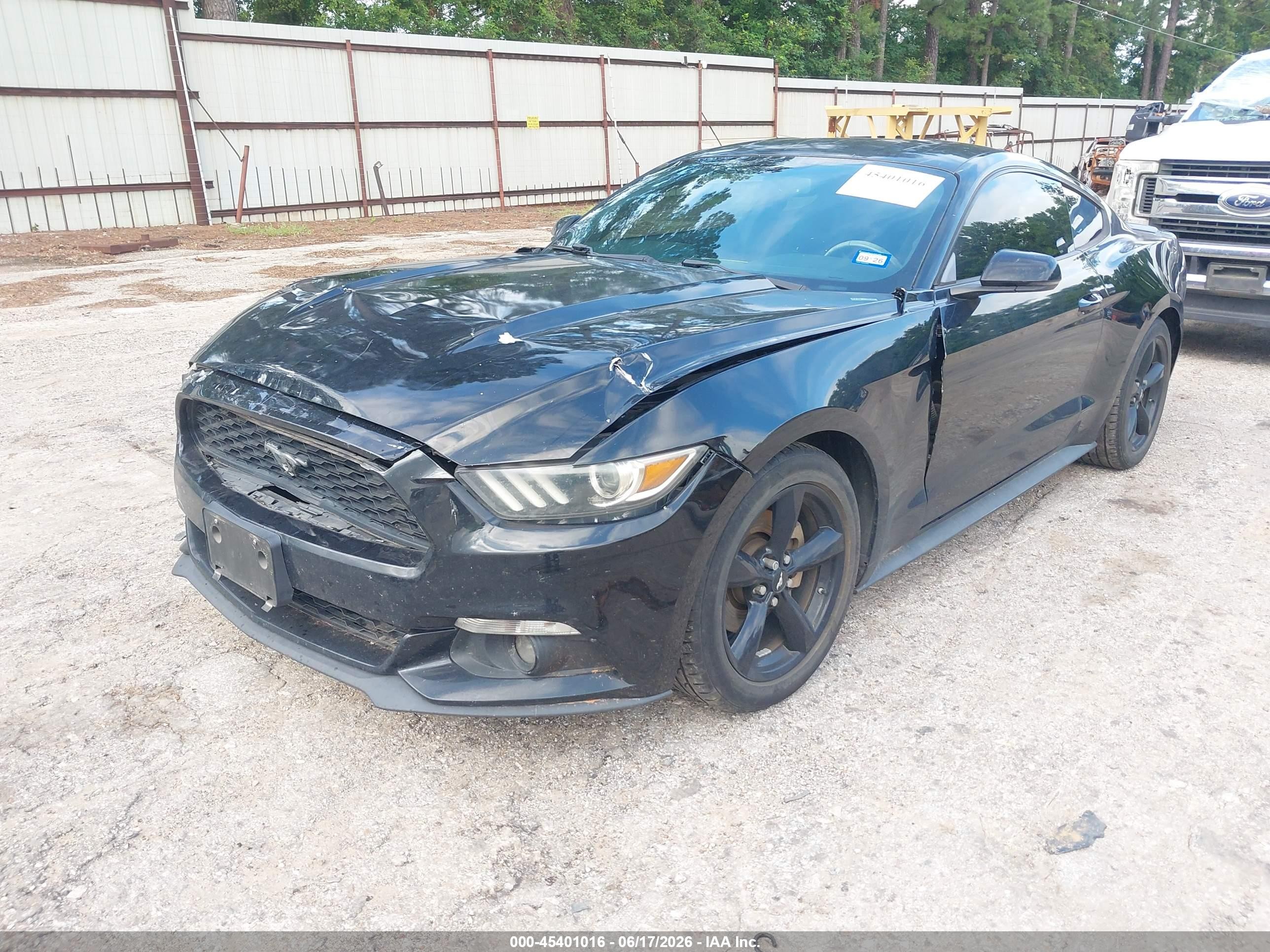 2015 Ford Mustang Ecoboost Black vin: 1FA6P8TH8F5325955