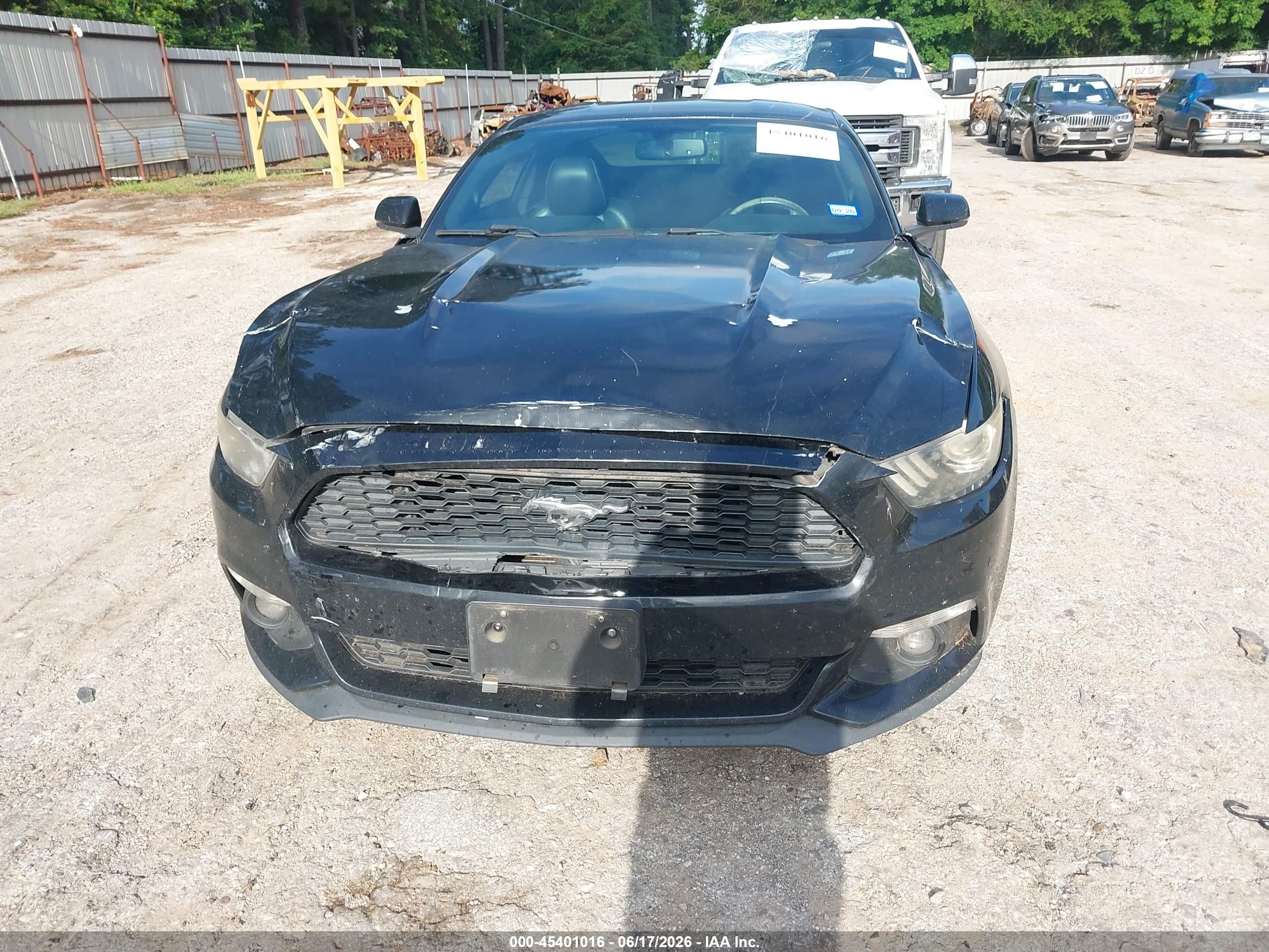 2015 Ford Mustang Ecoboost Black vin: 1FA6P8TH8F5325955