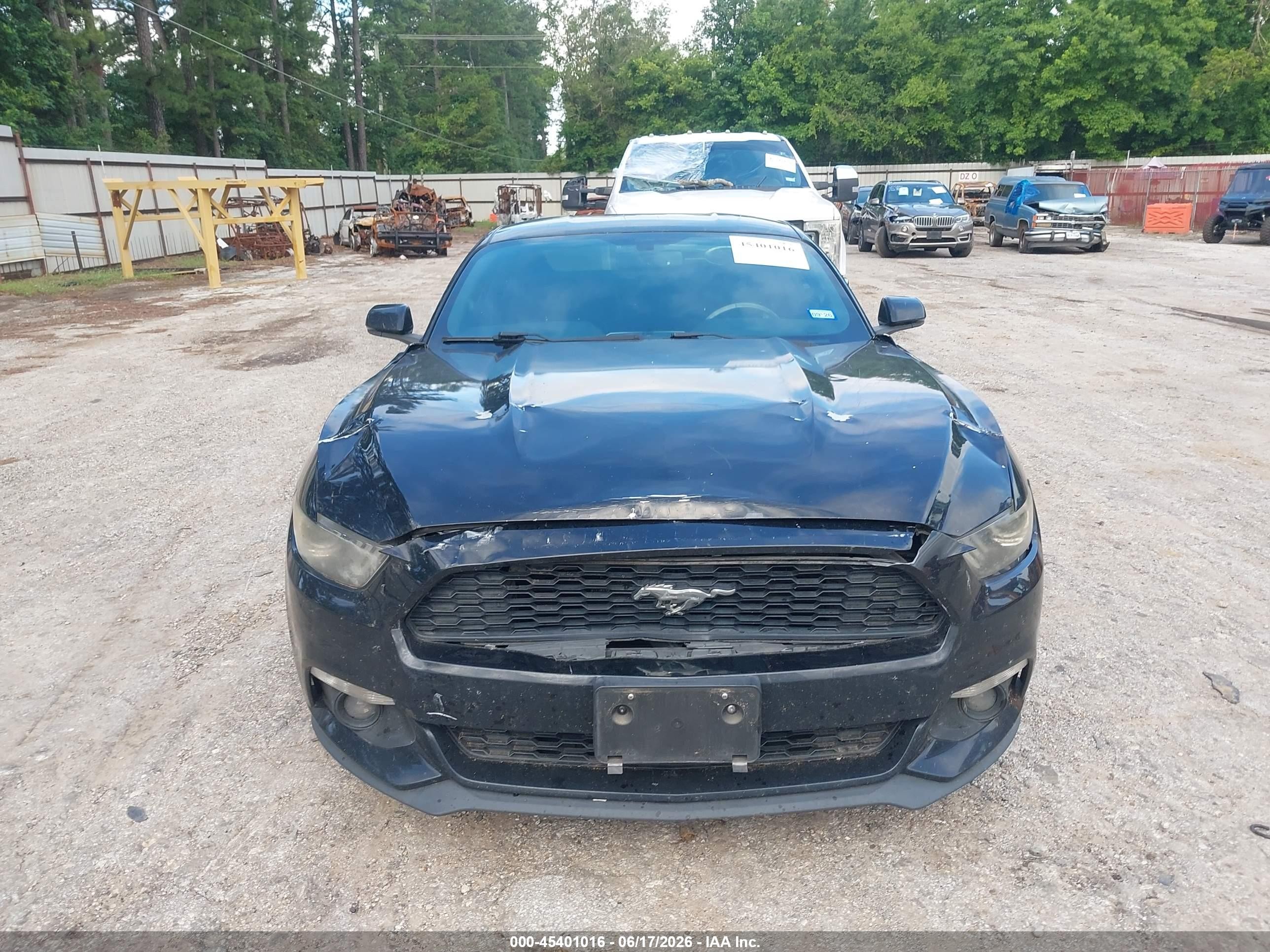 2015 Ford Mustang Ecoboost Black vin: 1FA6P8TH8F5325955