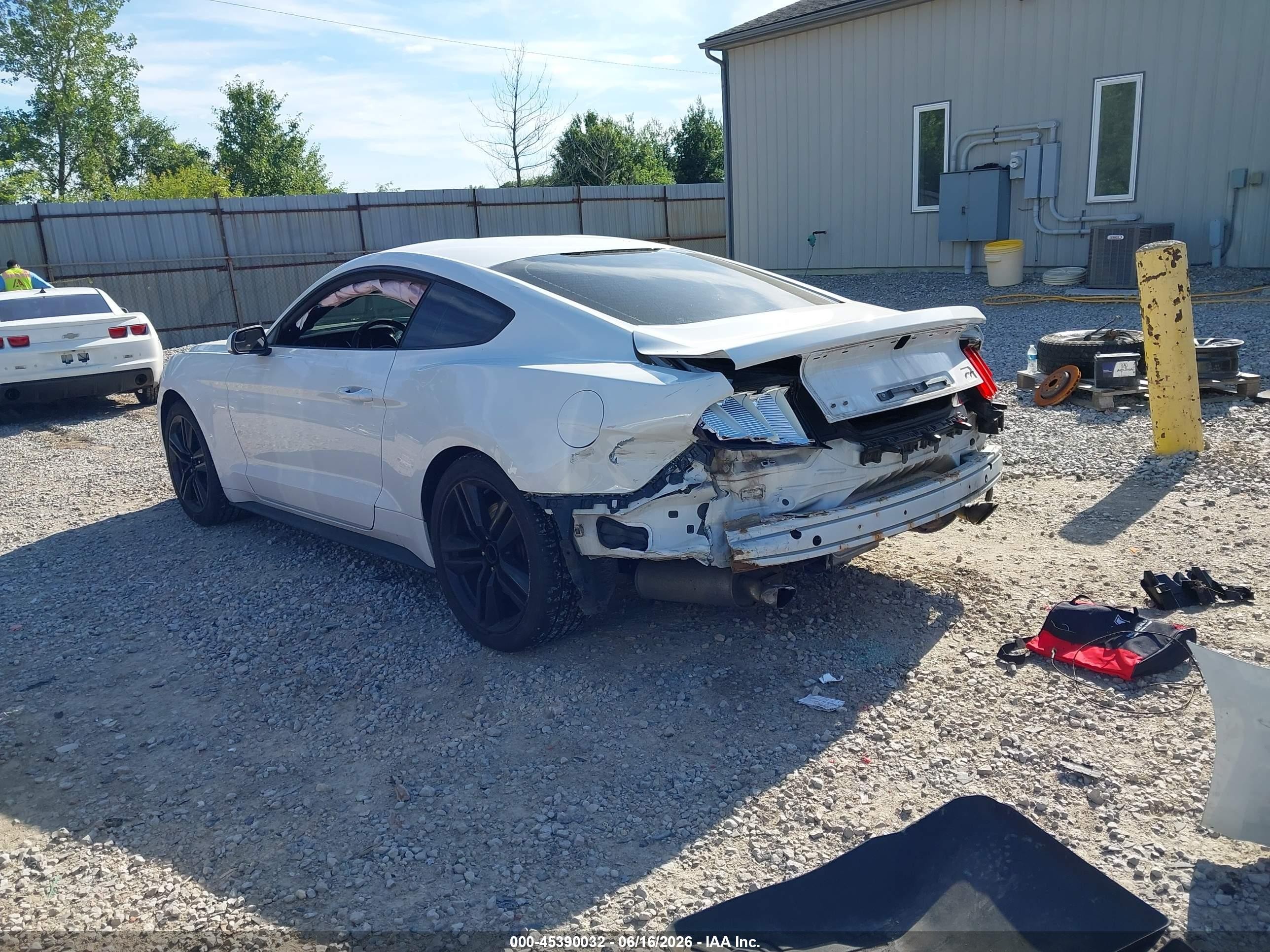 2015 Ford Mustang Ecoboost White vin: 1FA6P8TH8F5337085