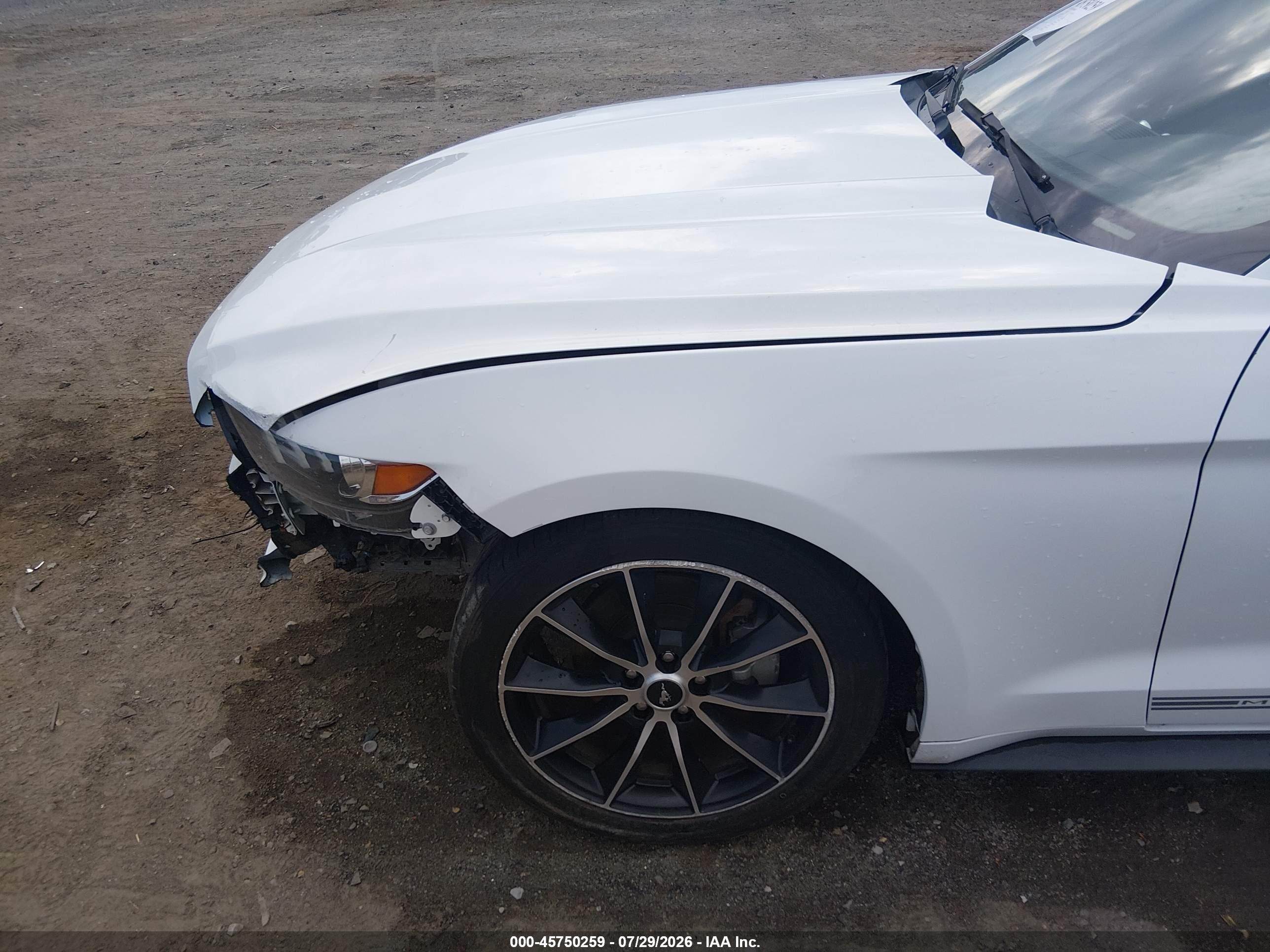 2015 Ford Mustang Ecoboost White vin: 1FA6P8TH8F5431158