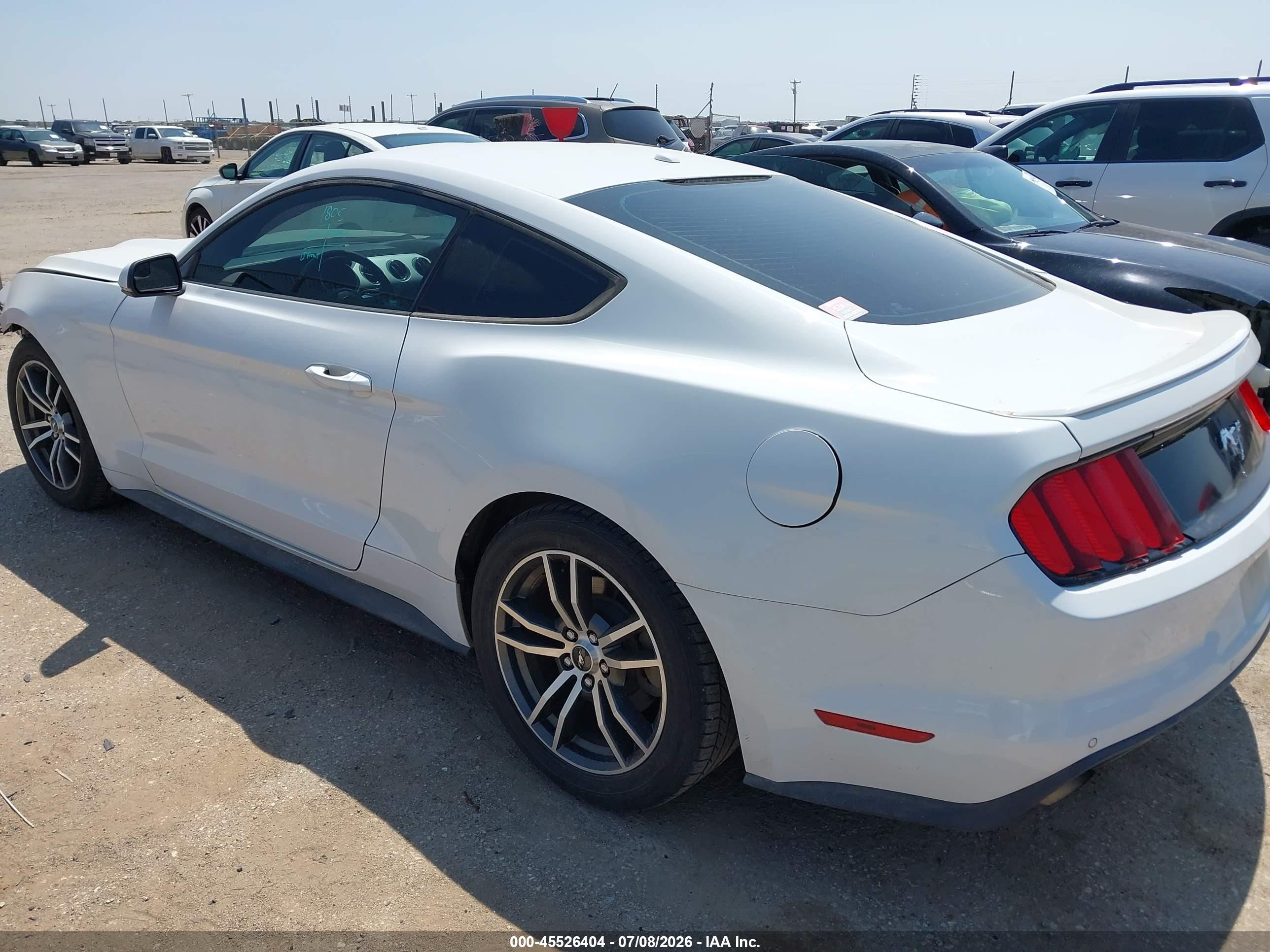 2015 Ford Mustang Ecoboost White vin: 1FA6P8TH8F5434237
