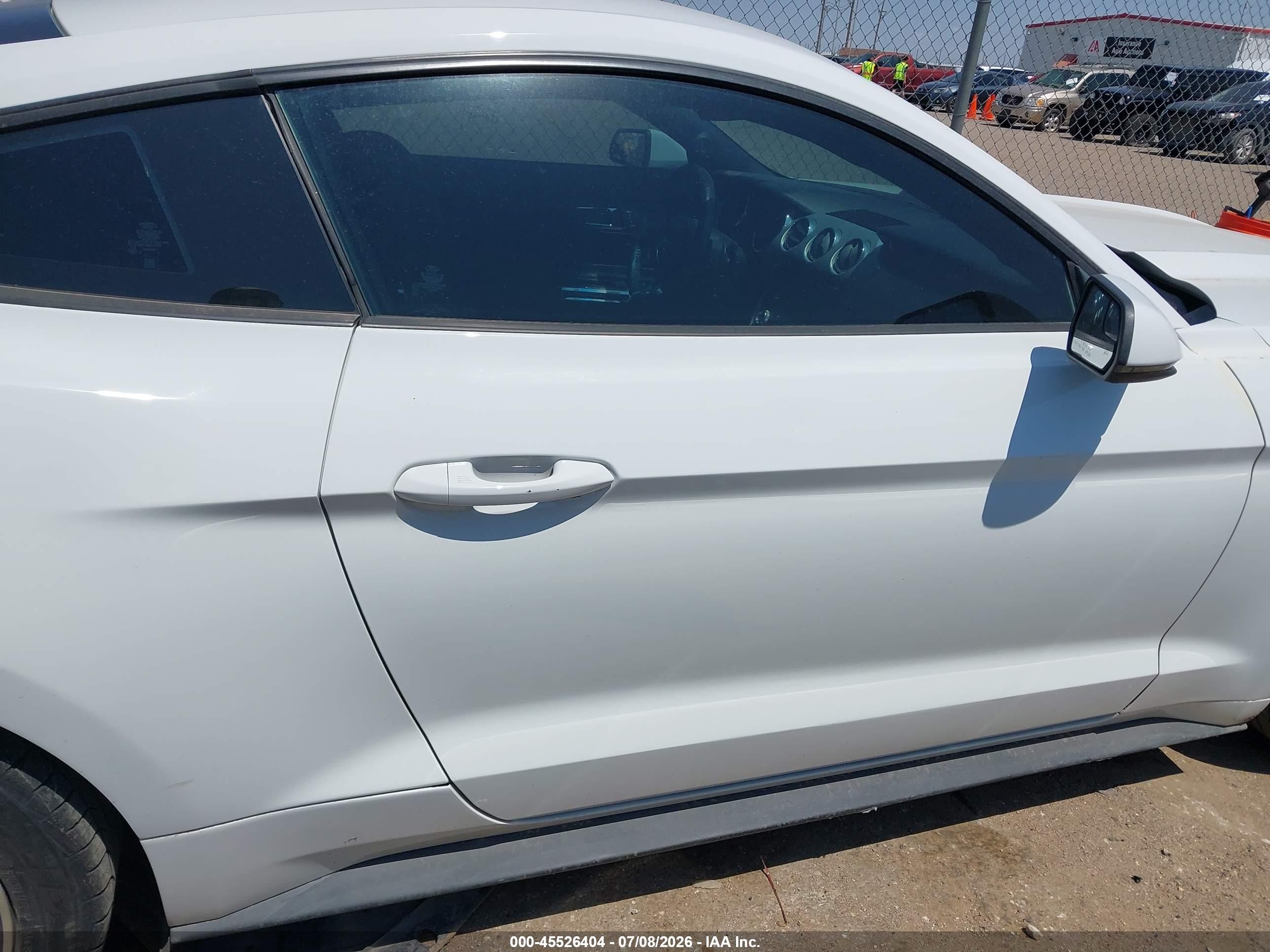 2015 Ford Mustang Ecoboost White vin: 1FA6P8TH8F5434237