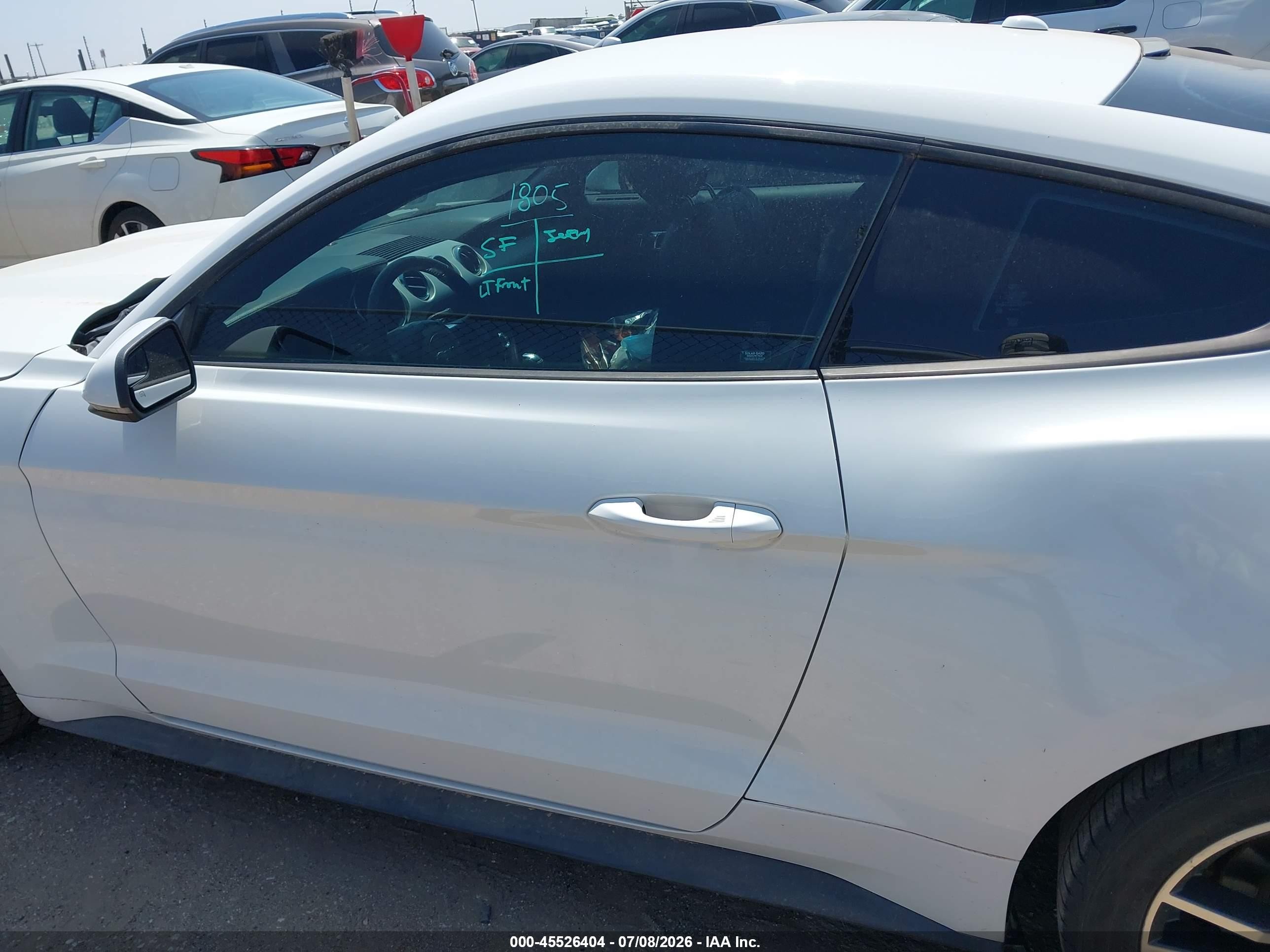 2015 Ford Mustang Ecoboost White vin: 1FA6P8TH8F5434237