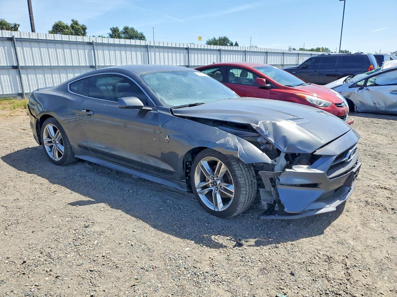 2018 Ford Mustang Gray vin: 1FA6P8TH8J5123139